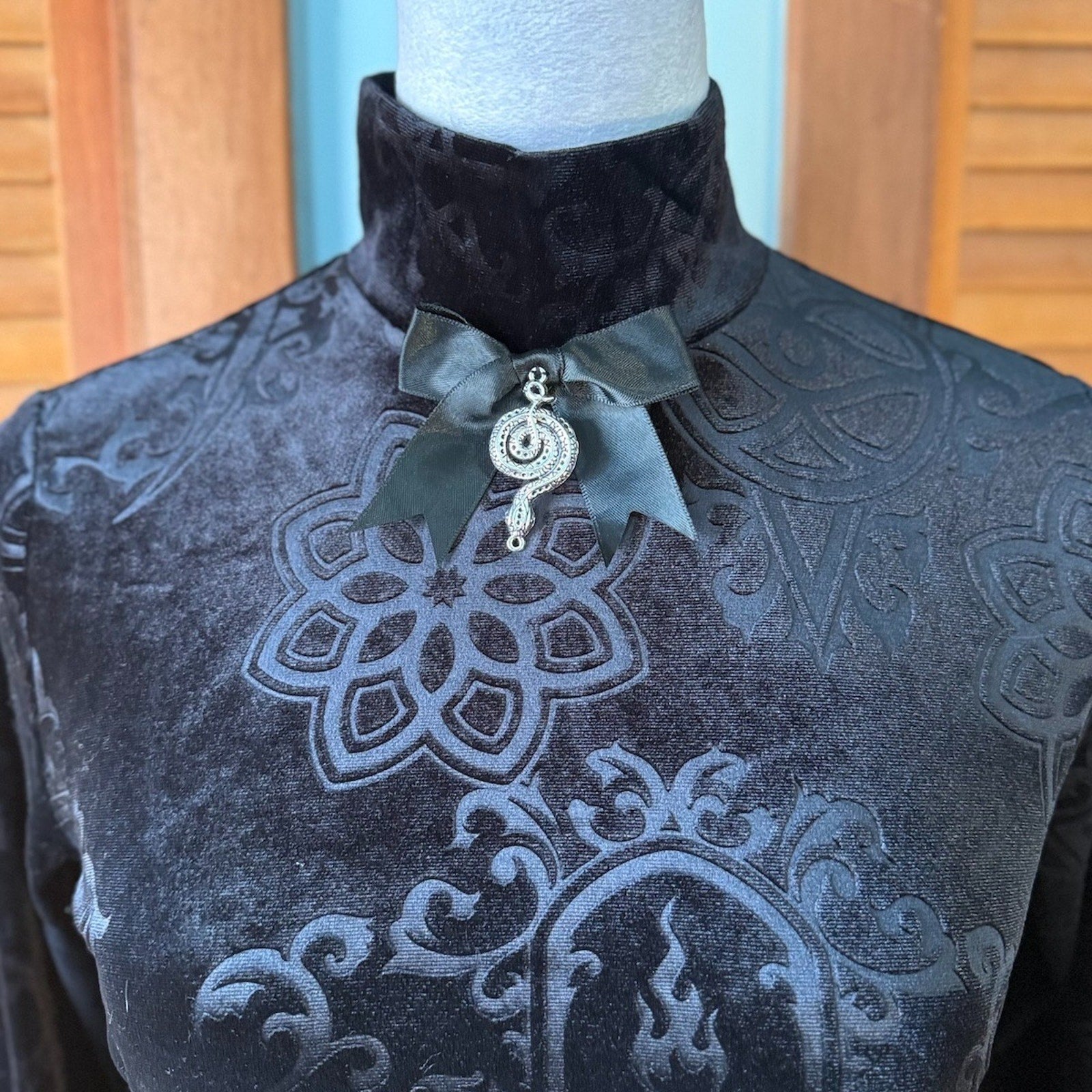 Killstar Gothic Witchcore Black Velvet Snake Charmer Blasphemia Dress XS