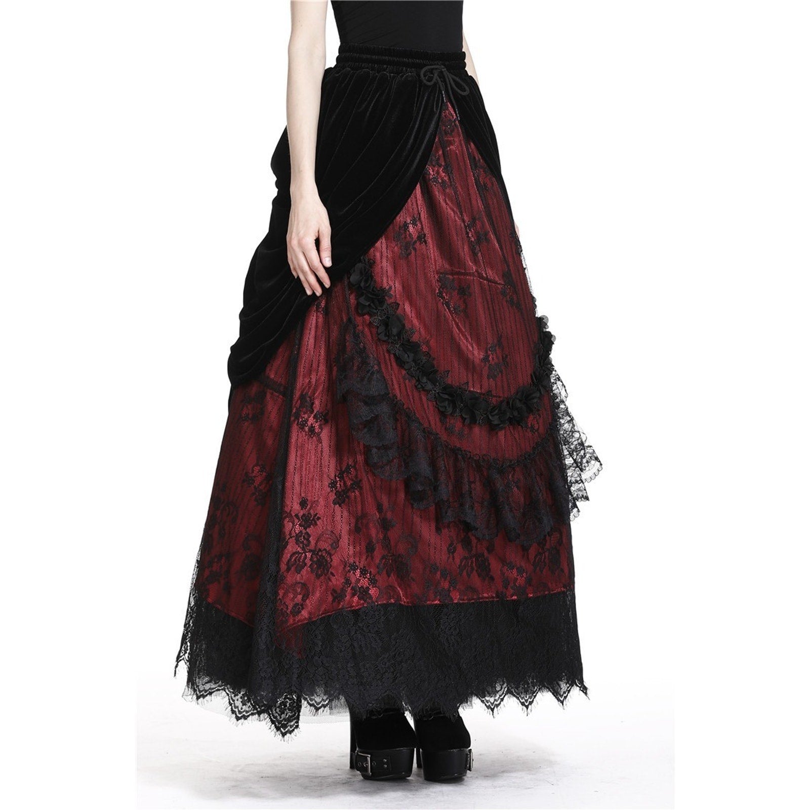Dark in Love Gothic Victorian Vampire Vkei Dark Fairycore Long Skirt XS-XL