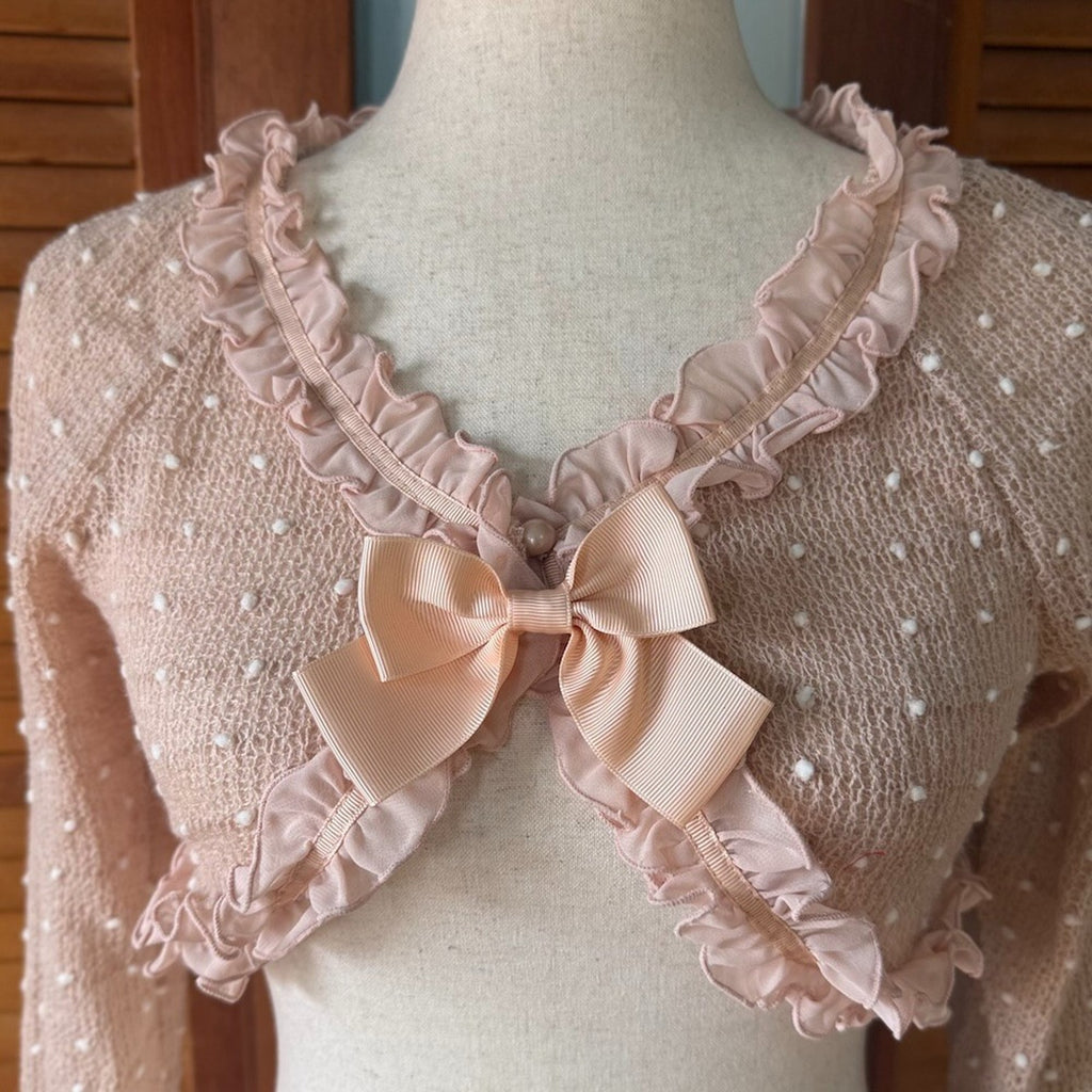 Bodyline J-fashion Lolita EGL Gyaru Himekaji Light Pink Ruffle Shrug Jacket S-M