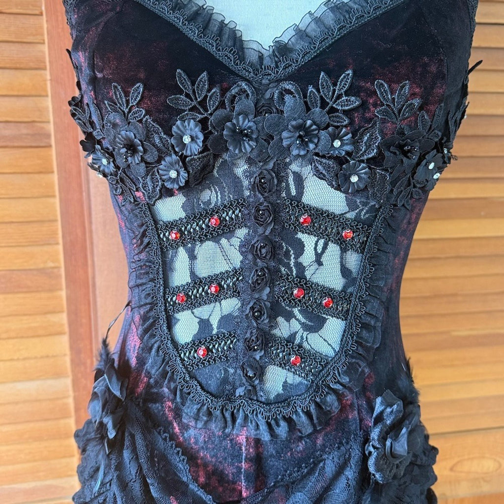 Devil Fashion Gothic Victorian Vampire Vkei Murderous Intents Velvet Dress