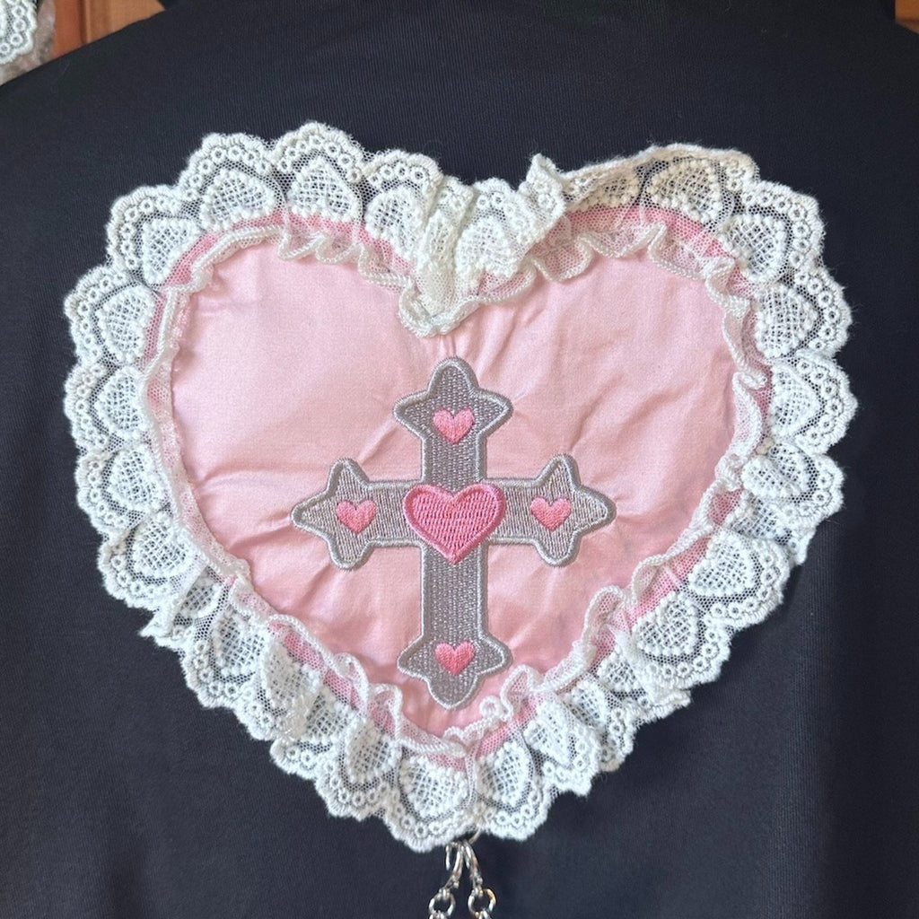 ACDC Rag J-Fashion Gyaru EGL Punk Bunny Heart Cross Bows Hoodie Jacket