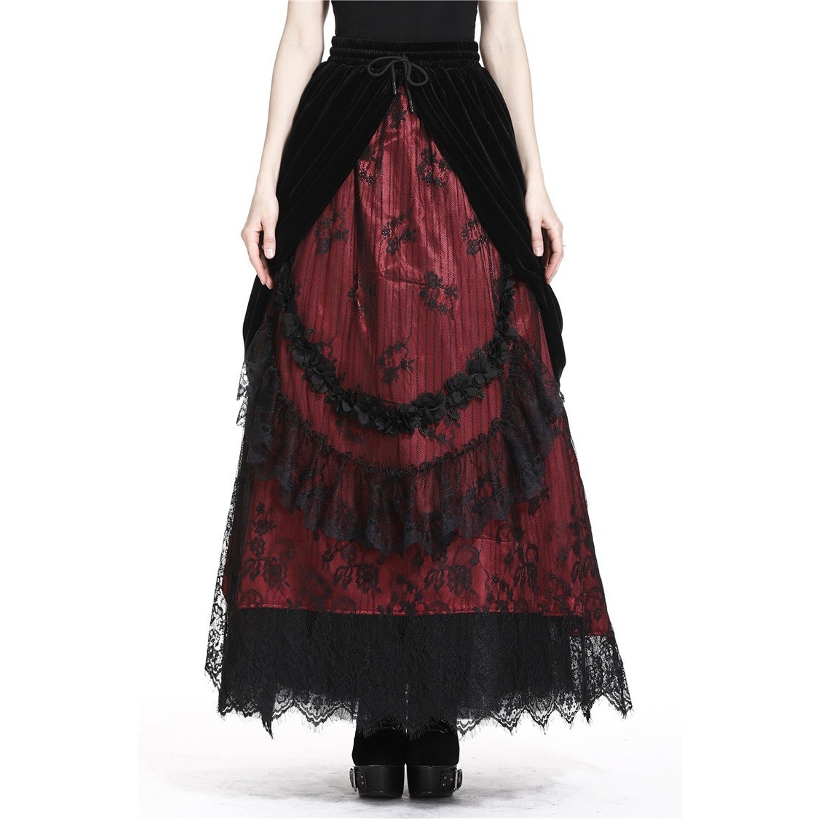 Dark in Love Gothic Victorian Vampire Vkei Dark Fairycore Long Skirt XS-XL