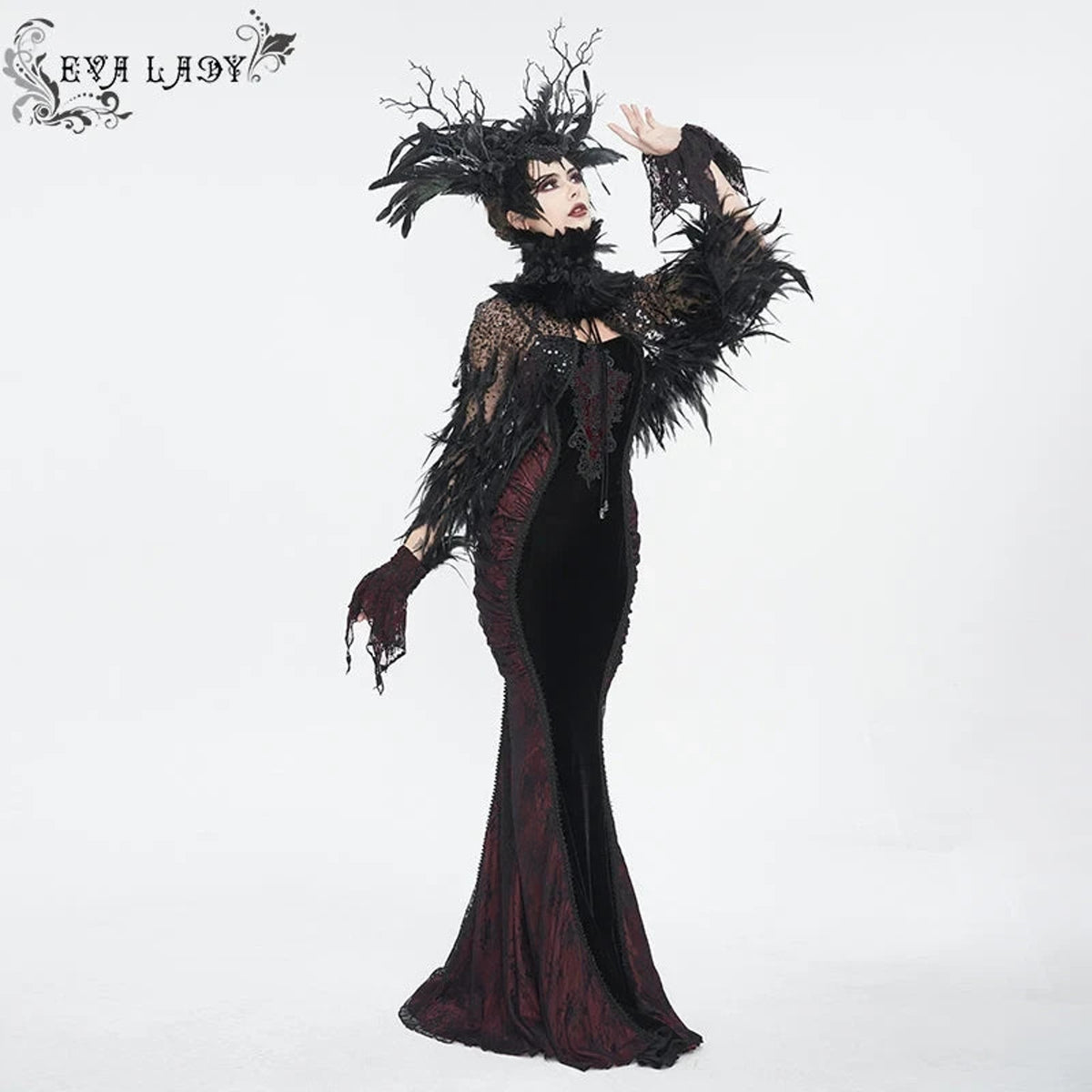 Devil Fashion Gothic Victorian Vampire Bloody Garden of Delight Gown Dress