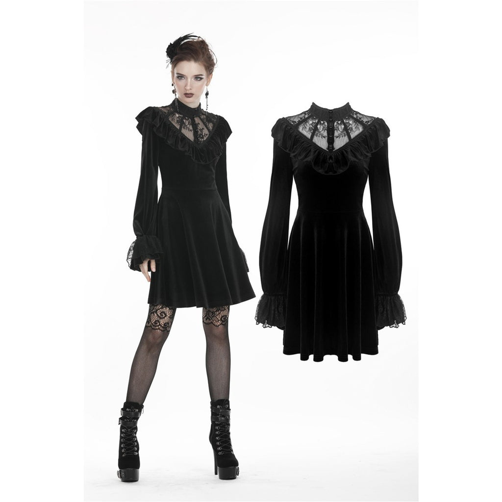 Dark In Love Gothic Lolita Victorian Vampire Black Velvet Yours Truly Dress