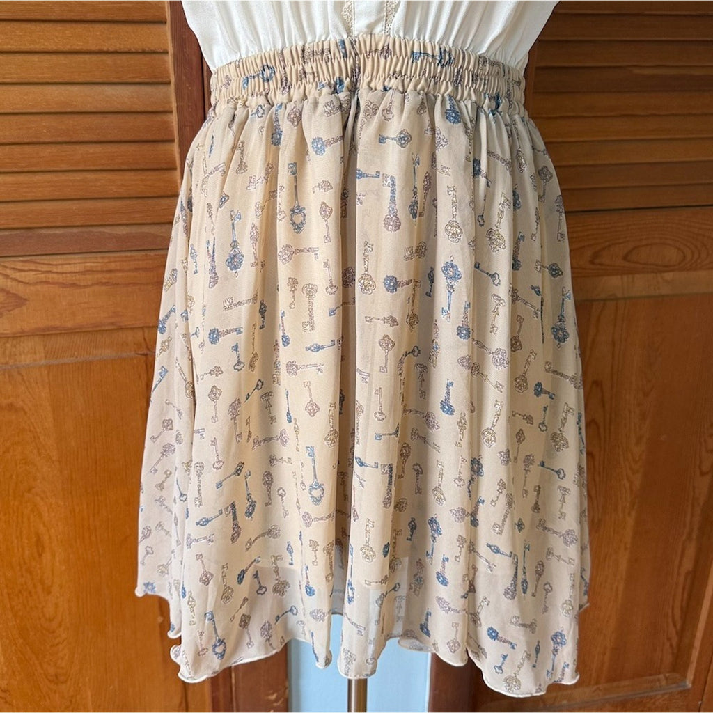 Axes Femme J-fashion Gyaru Himekaji Harajuku White Ruffle Key Summer Dress M