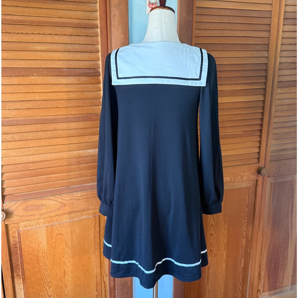 J-fashion Ank Rouge Gyaru Kawaii Dollcore Cutecore Black Sailor Collar Dress M