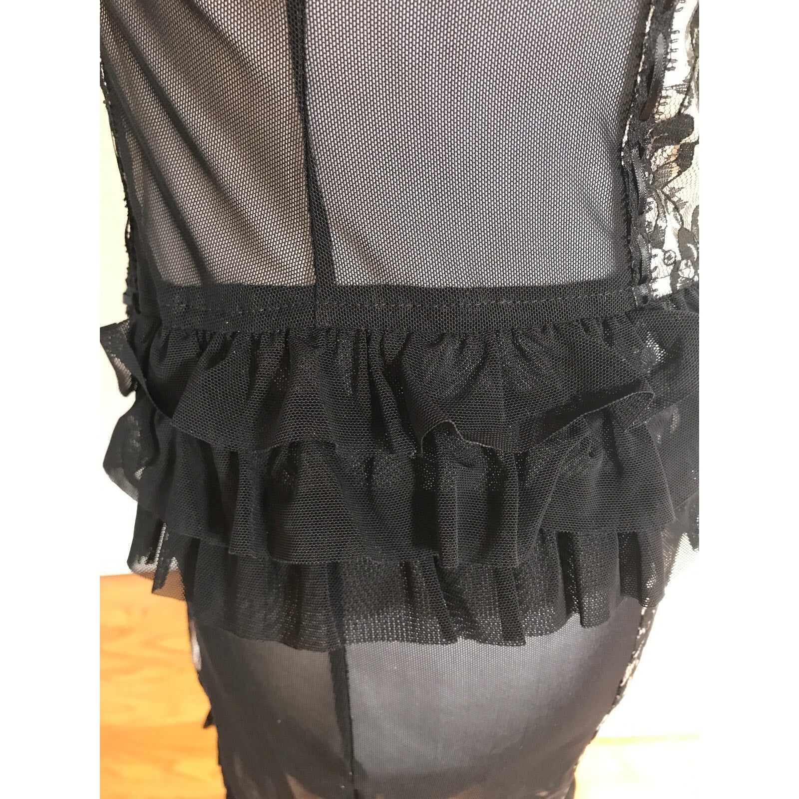 Lip Service Vintage Vaudeville Vamps Gothic Victorian Lace & Mesh Dress