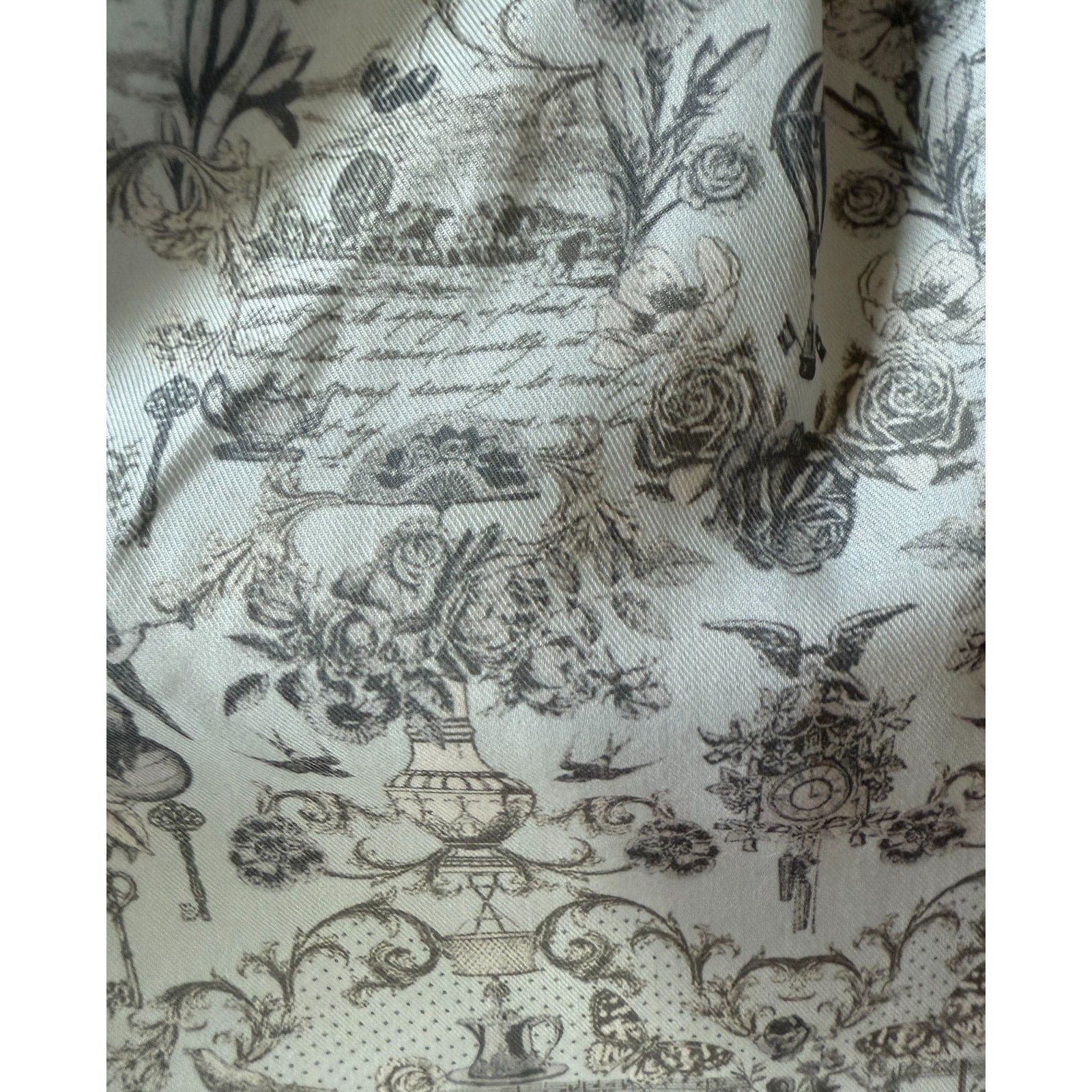 Axes Femme EGL J-fashion Kawaii Gyaru Victorian Print Steampunk Gray Dress M