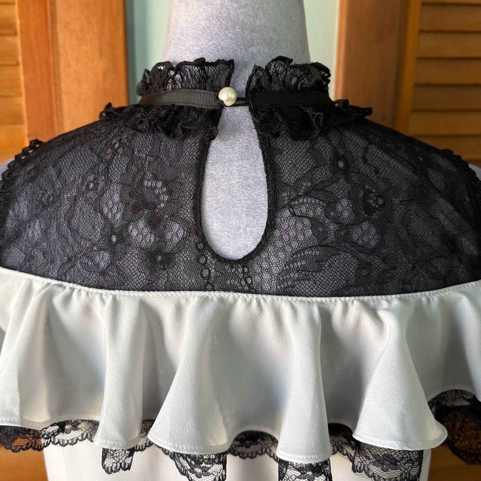 J-fashion Jirai Kei Gyaru Ryosangata Harajuku Pink Black Bow Heart Blouse Top