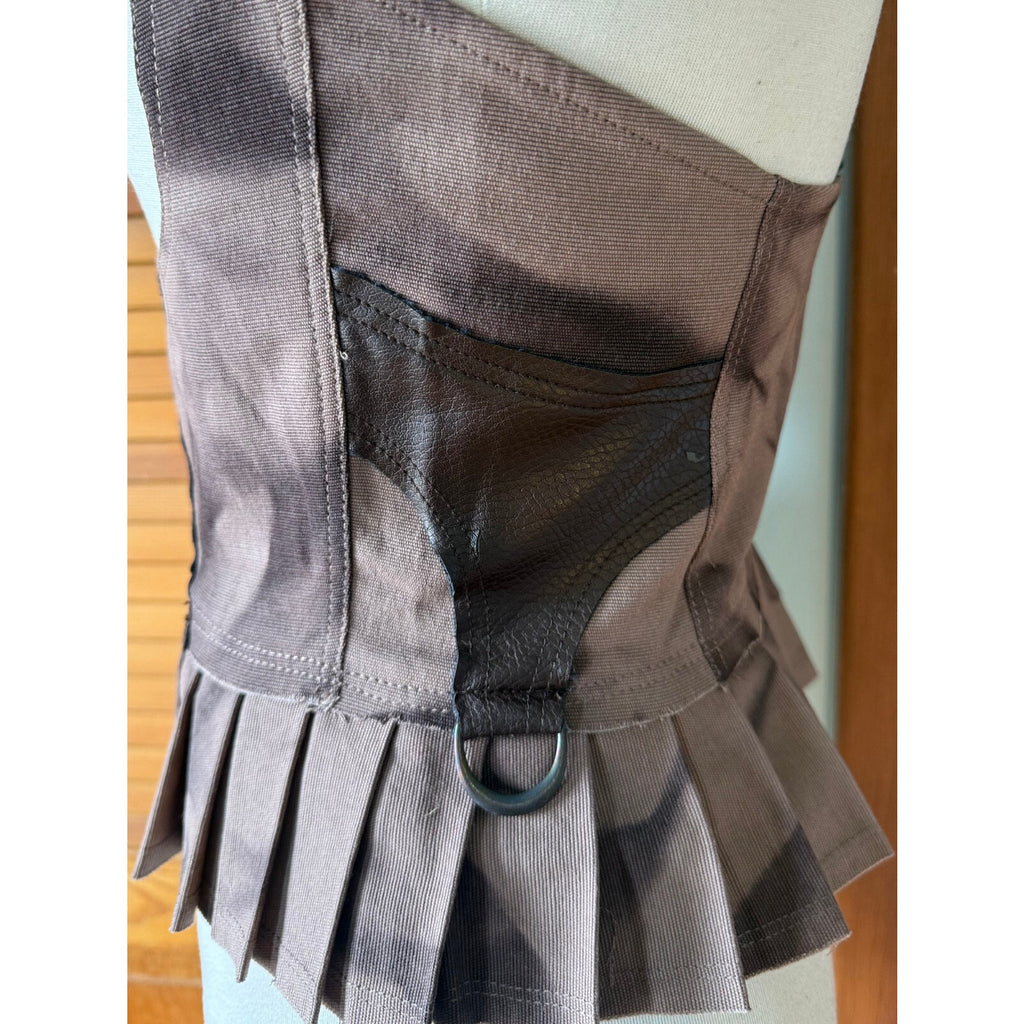 Vintage Lip Service Desert Exile Steampunk Brown Underbust Holster Top XS