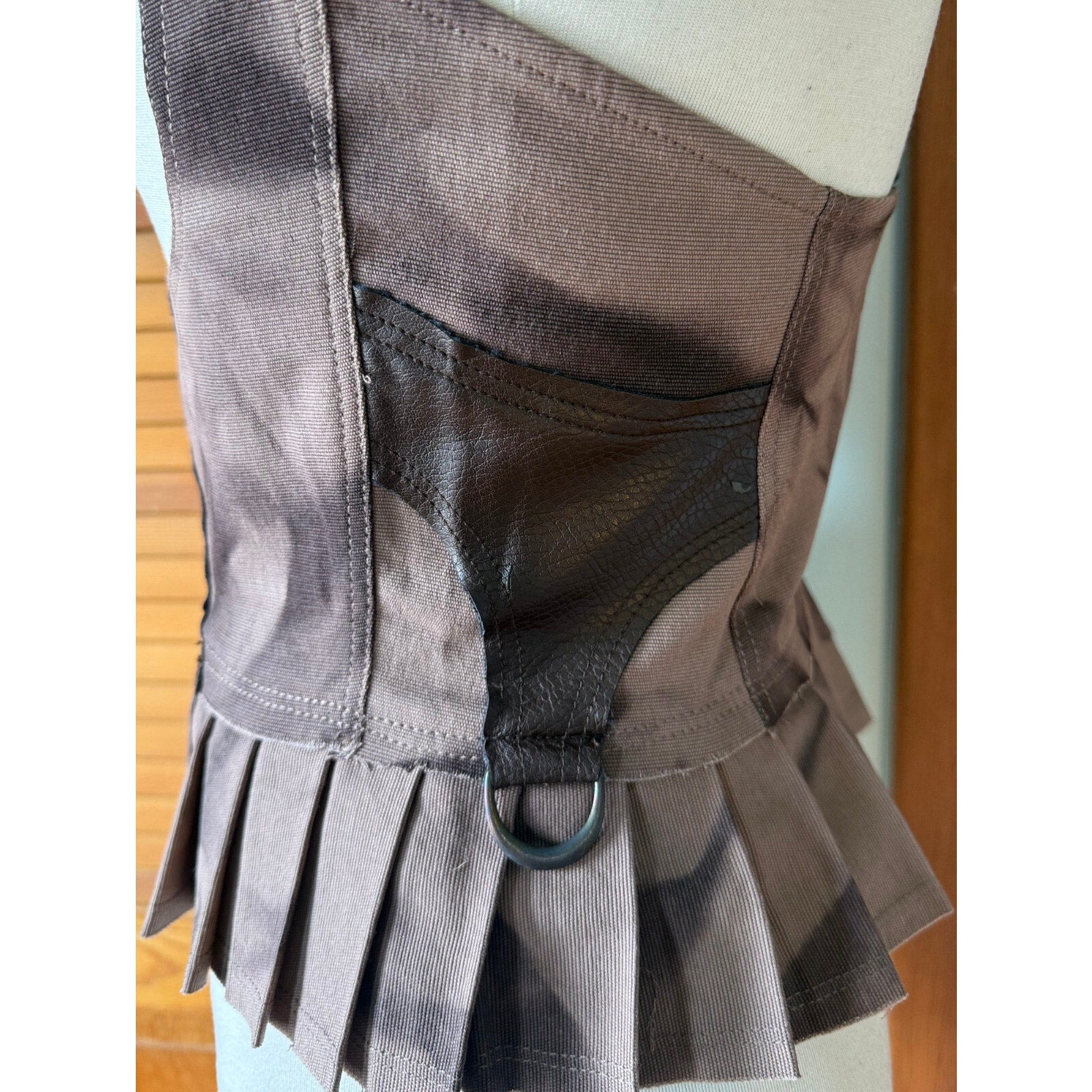 Vintage Lip Service Desert Exile Steampunk Brown Underbust Holster Top XS