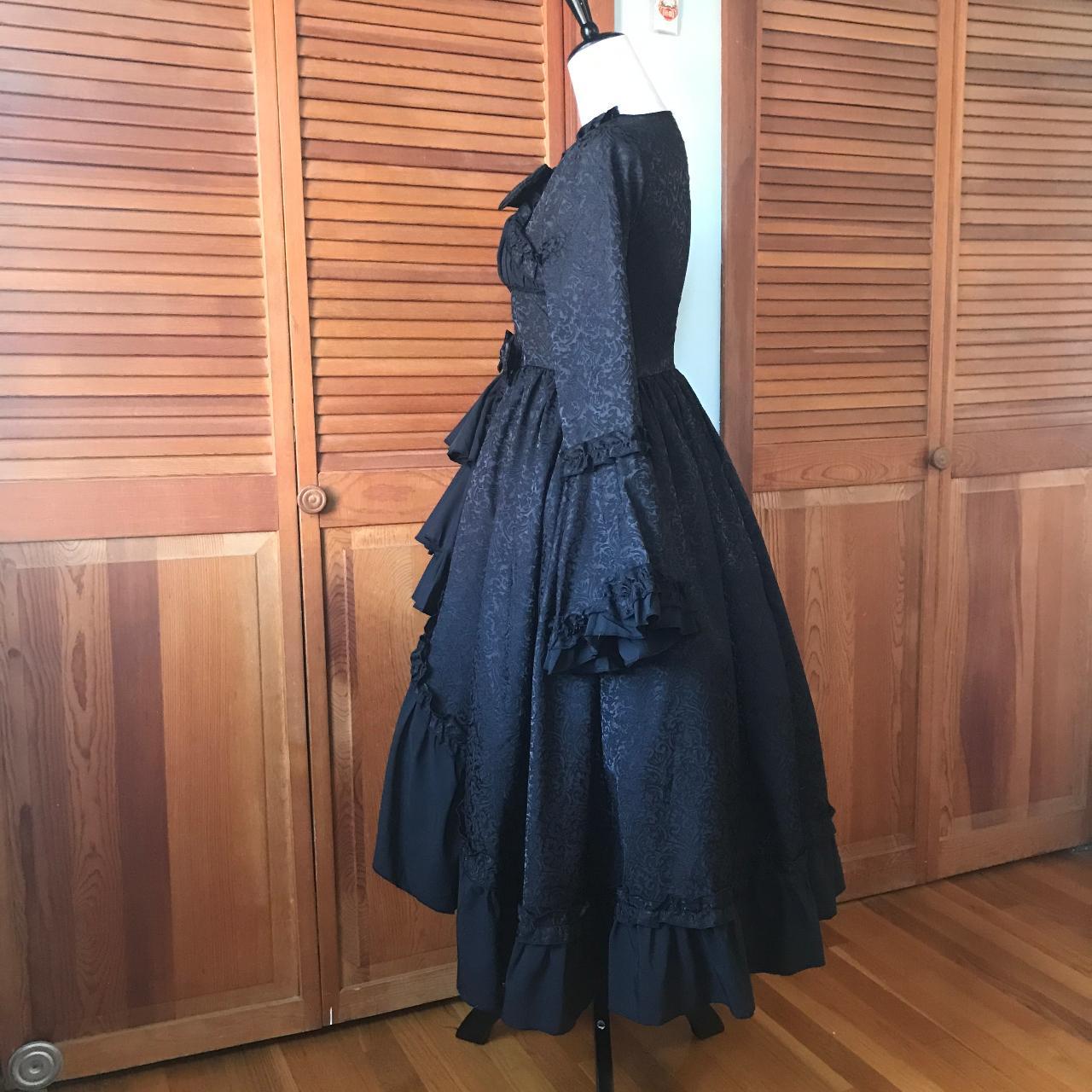 Dark Marie Antoinette Gothic Lolita Victorian Cosplay Gown w/ Bows