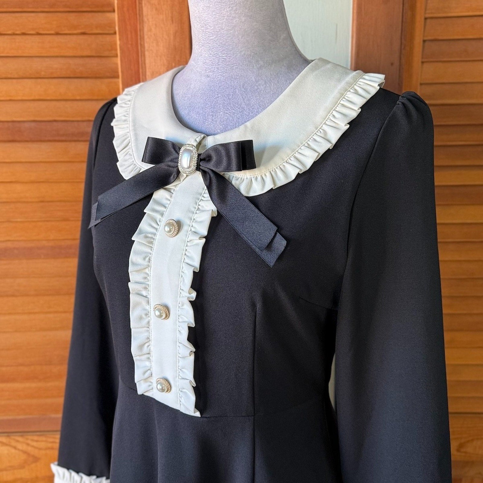 Ank Rouge J-fashion EGL Jirai Gyaru Wednesday Black Black & White Dress M