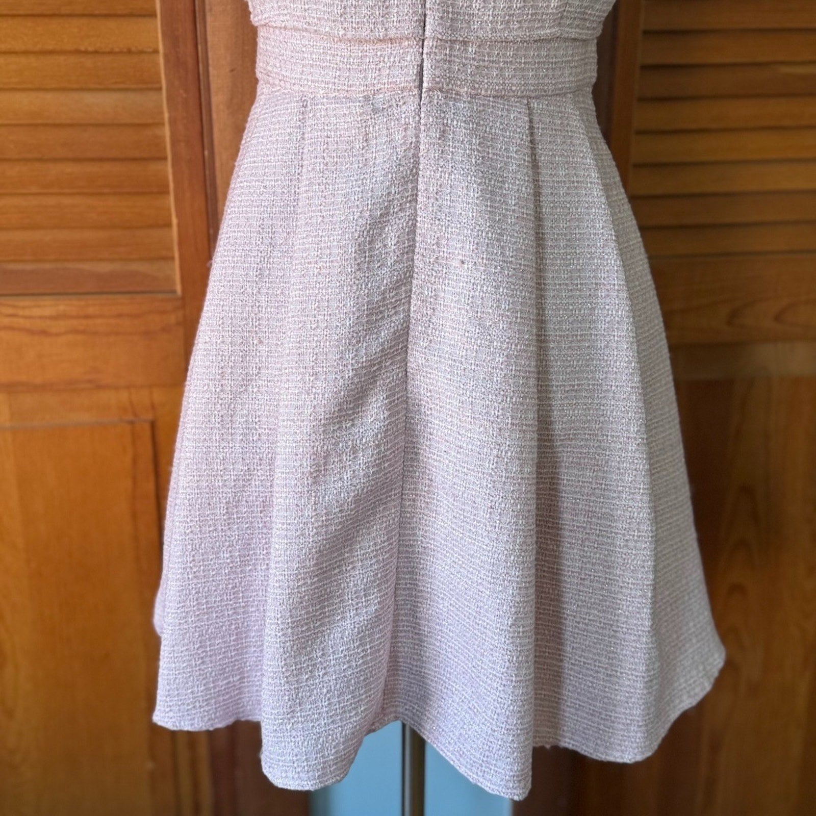 J-fashion Ank Rouge Jirai Kei Rosangata Gyaru Harajuku Pink Tweed Dress M