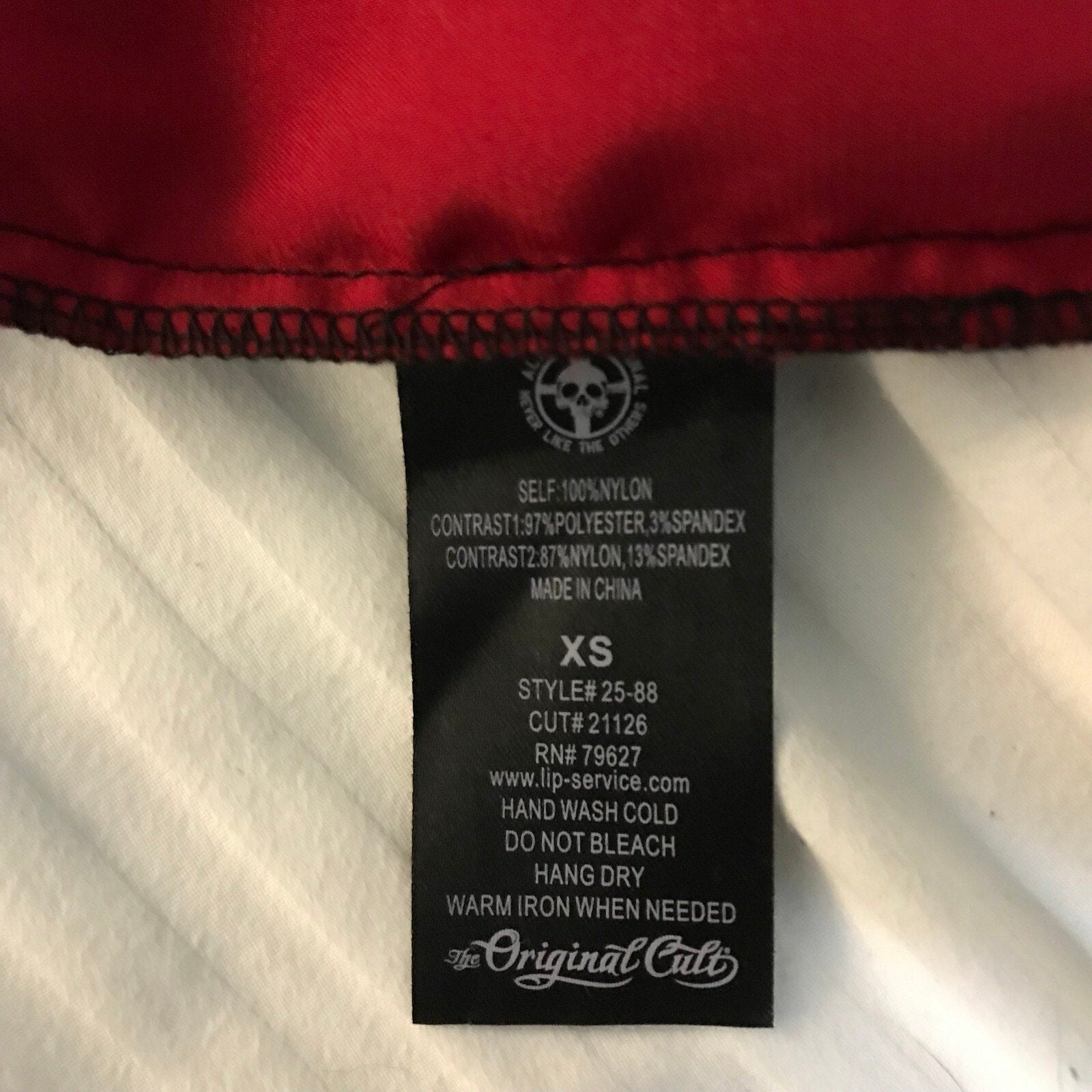 Vintage Lip Service Vaudeville Vamps Gothic Victorian Coquette Red Skirt XS