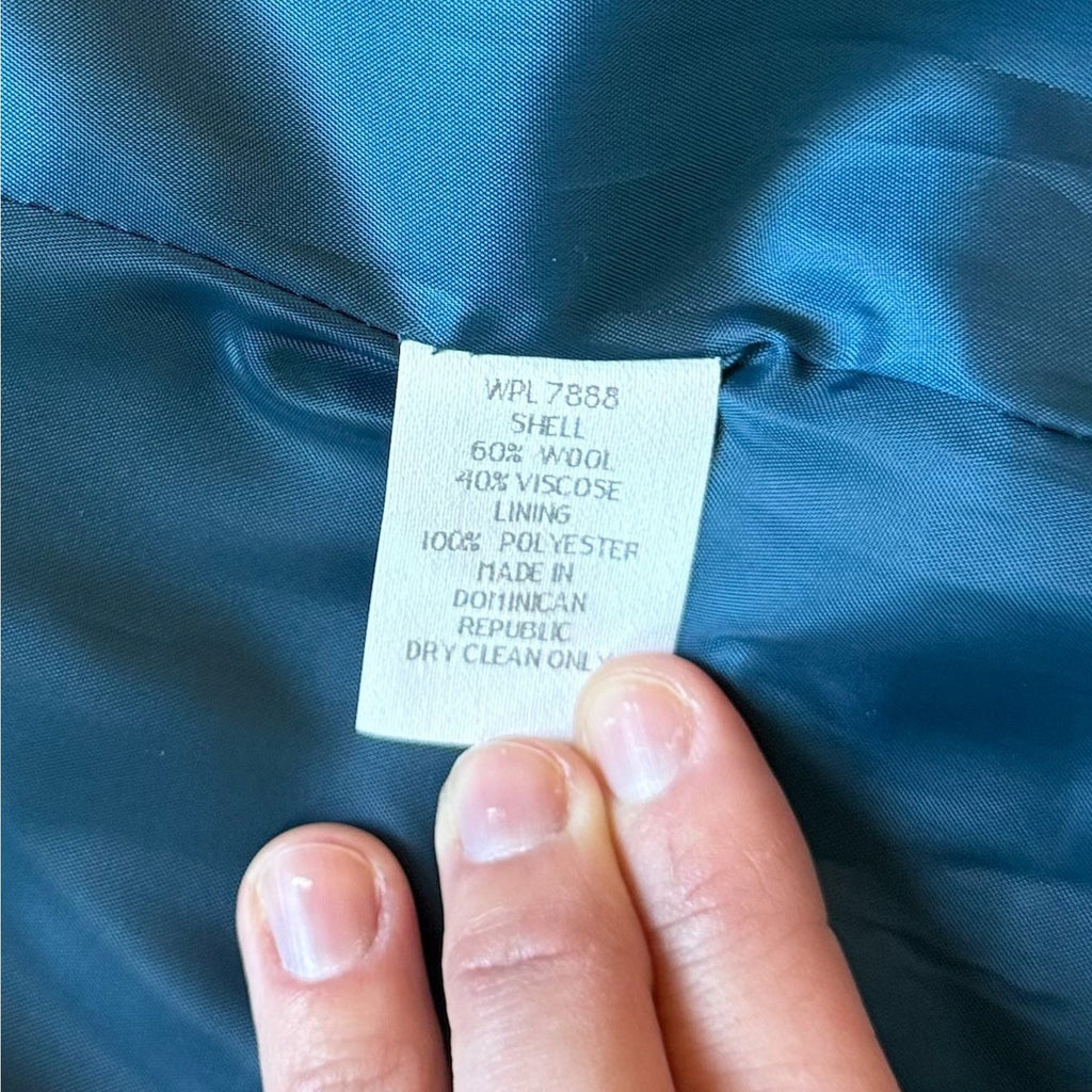 Miss Sixty J-fashion Dollcore Gyaru Himekaji Teal Wool Blend Pea Coat Jacket S