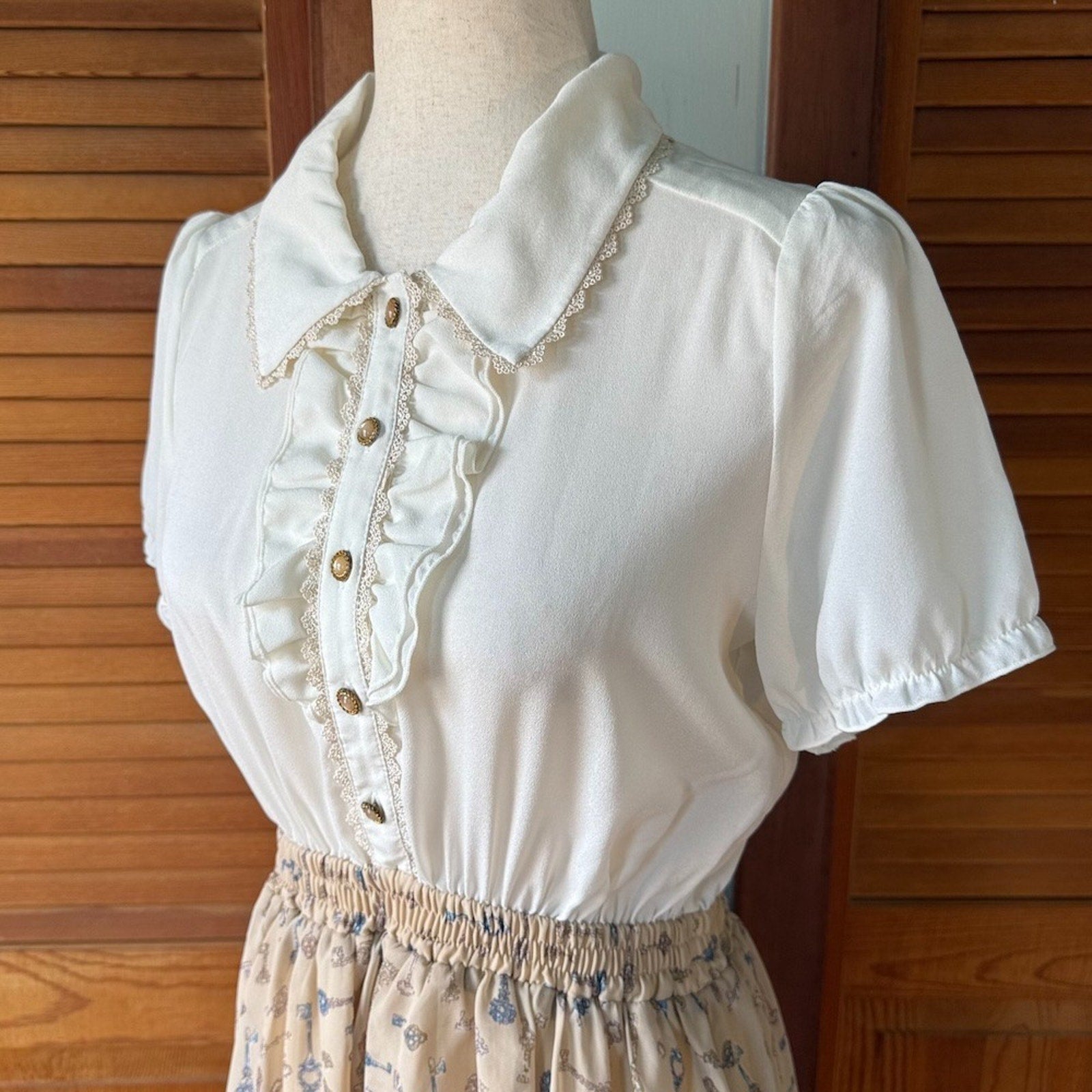 Axes Femme J-fashion Gyaru Himekaji Harajuku White Ruffle Key Summer Dress M
