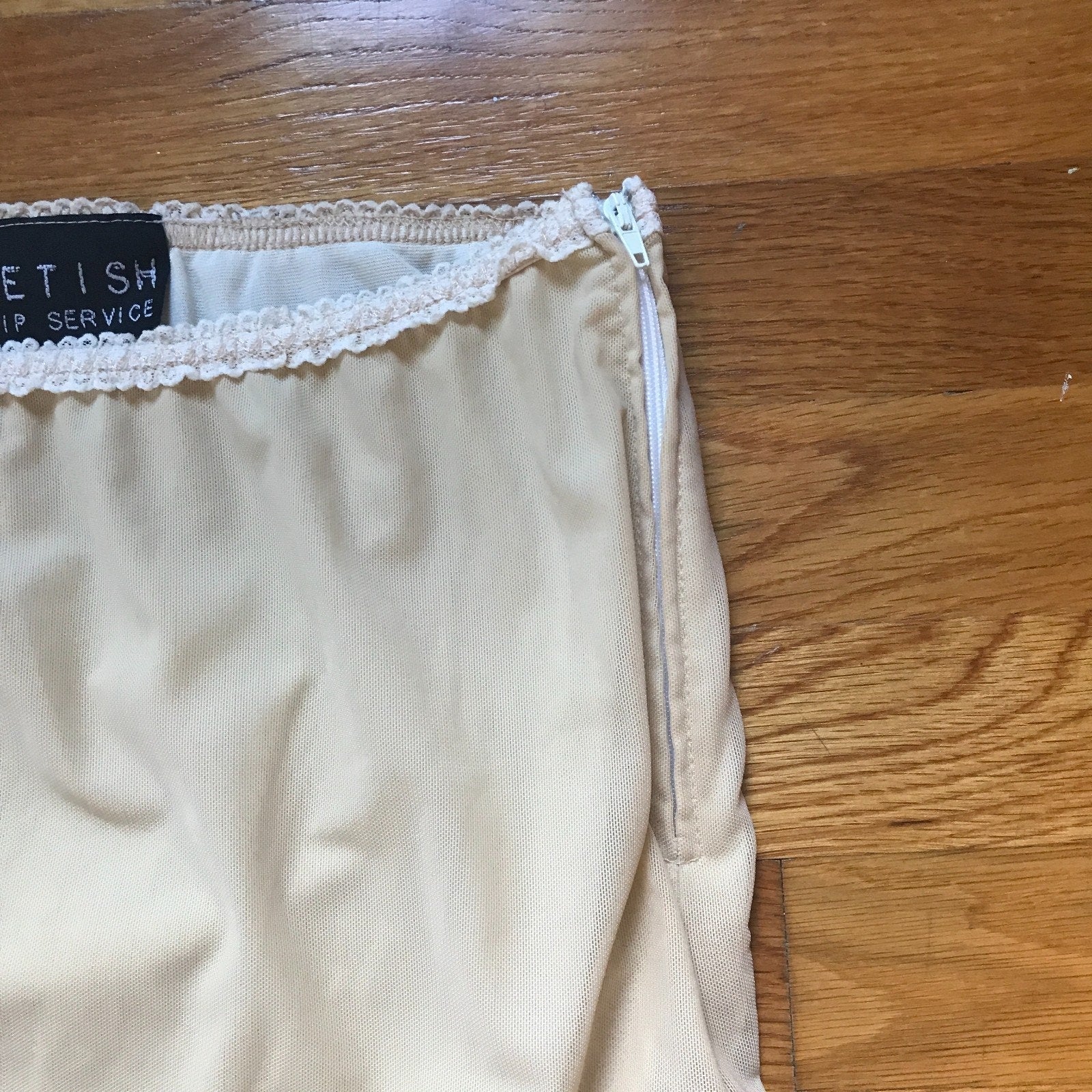 Lip Service Vintage Femmes of Folly Gothic Victorian Ivory Lace Sequined Skirt M