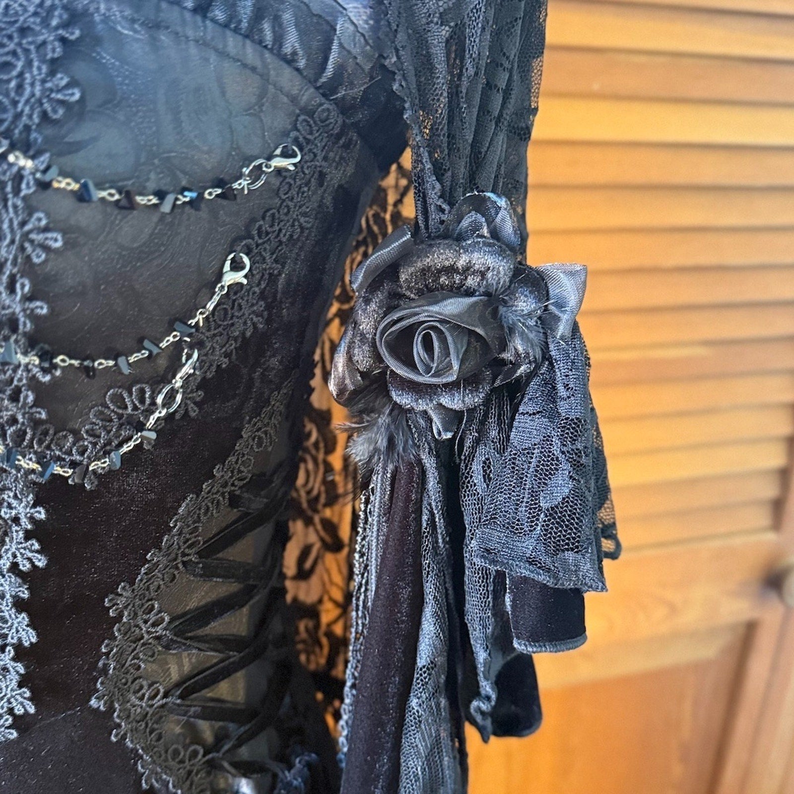 Devil Fashion Gothic Victorian Vampire In the Cover of the Night Black Dress