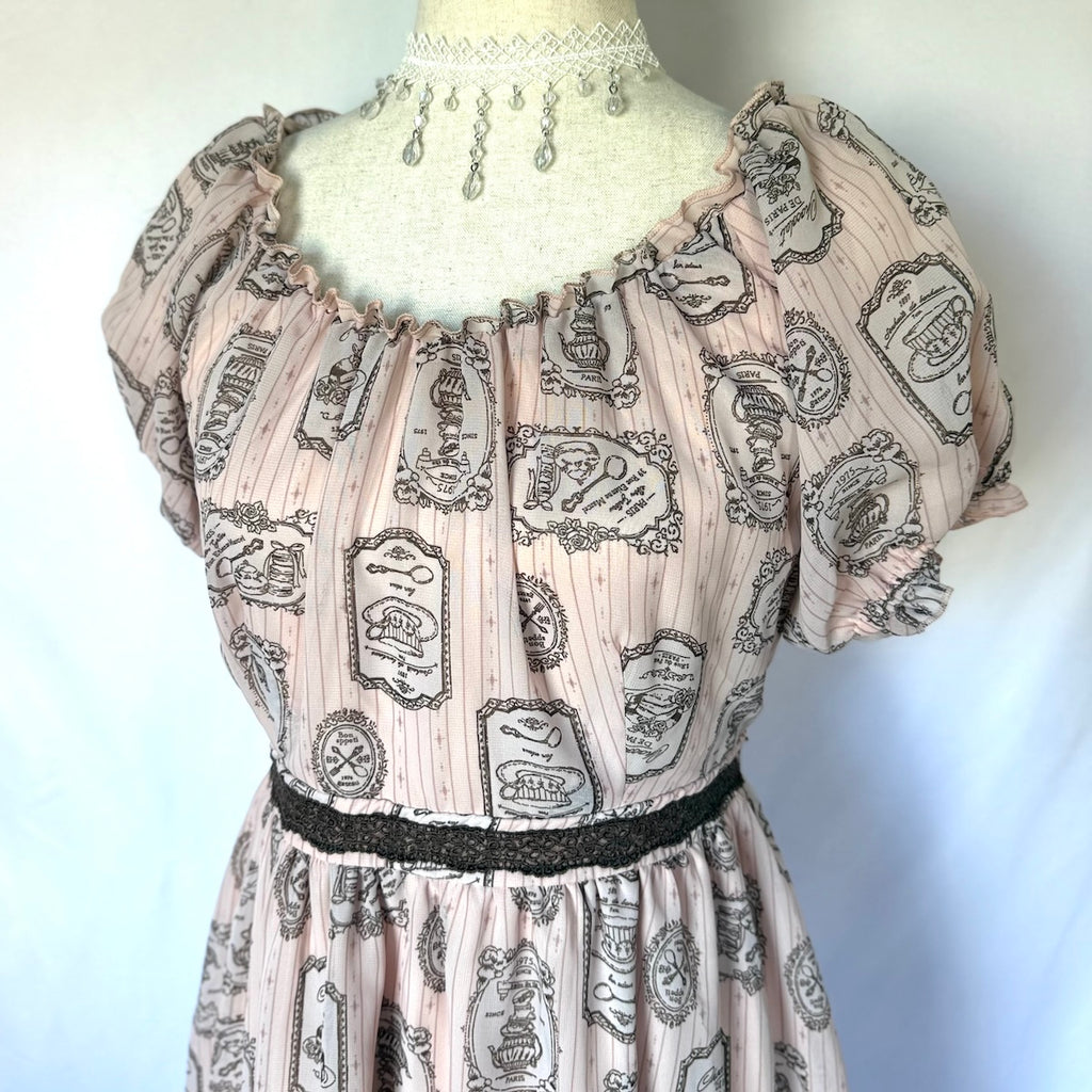 Axes Femme Poetique J-fashion Victorian Chocolat de Paris Pink Dress M