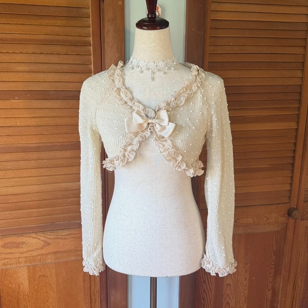 Bodyline J-fashion Lolita EGL Gyaru Himekaji Tea Stain Ruffle Shrug Jacket
