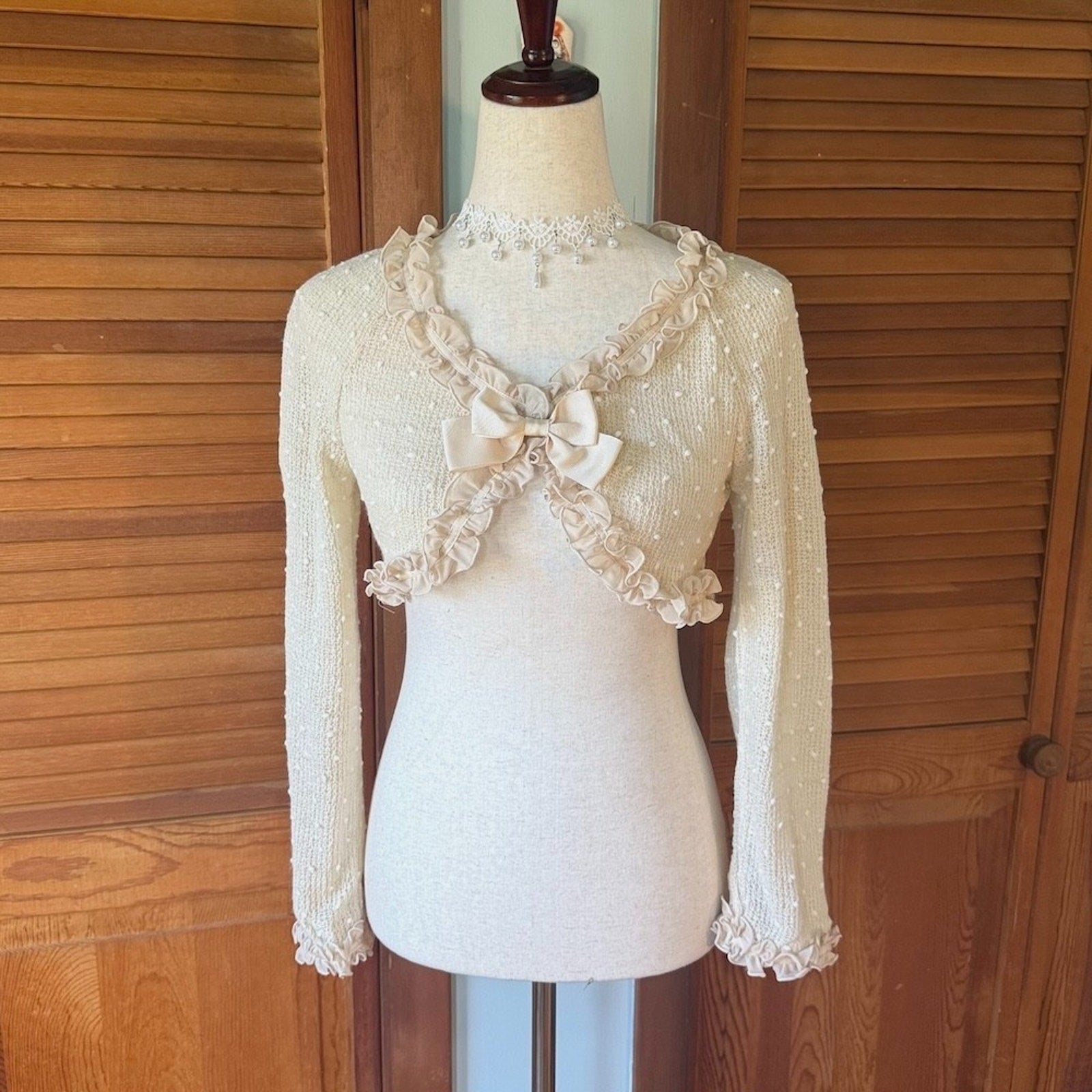 Bodyline J-fashion Lolita EGL Gyaru Himekaji Tea Stain Ruffle Shrug Jacket