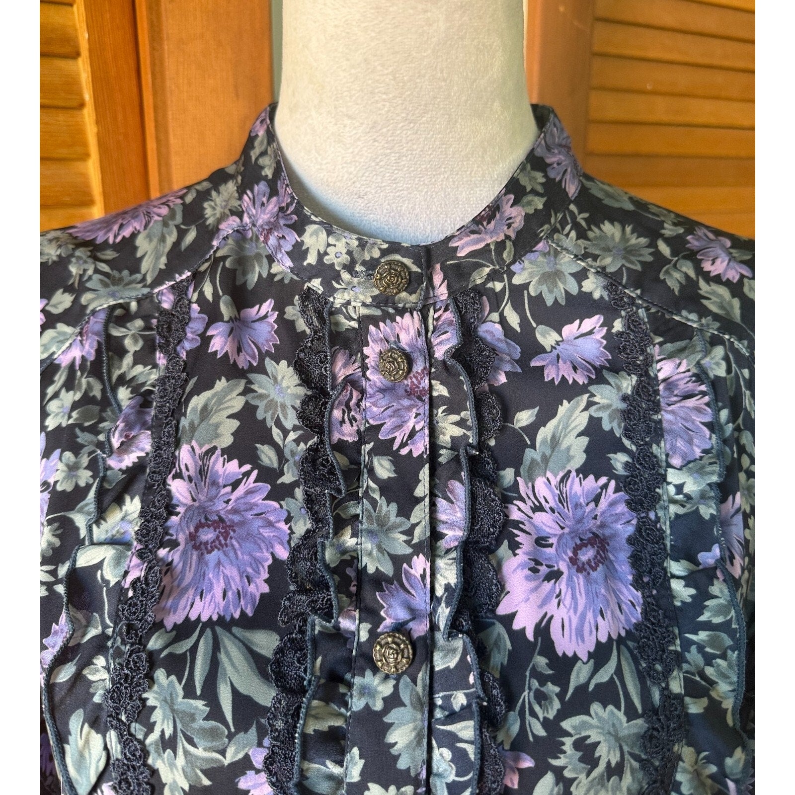Axes Femme Kawaii Midnight Chrysanthemum Jirai Purple Black Dress M-L