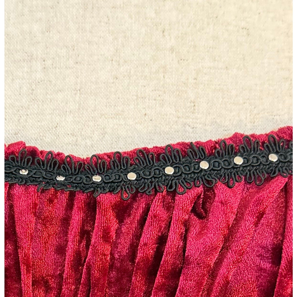 Gothic Victorian Vampire Bites & Roses Blood Red Velvet Dress