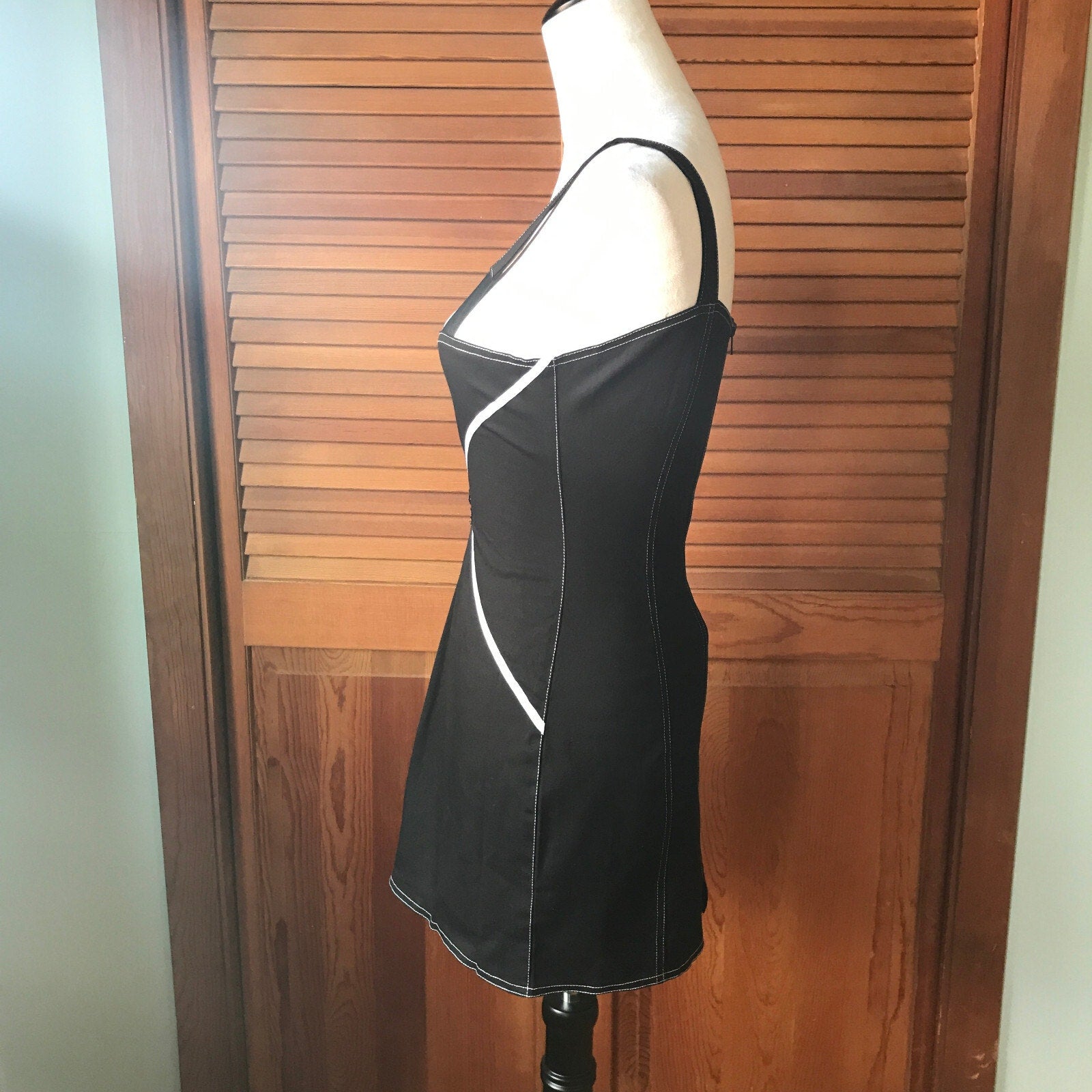 Phaze UK Goth Punk Sexy Skull Back Cotton Mini Dress 10 = S