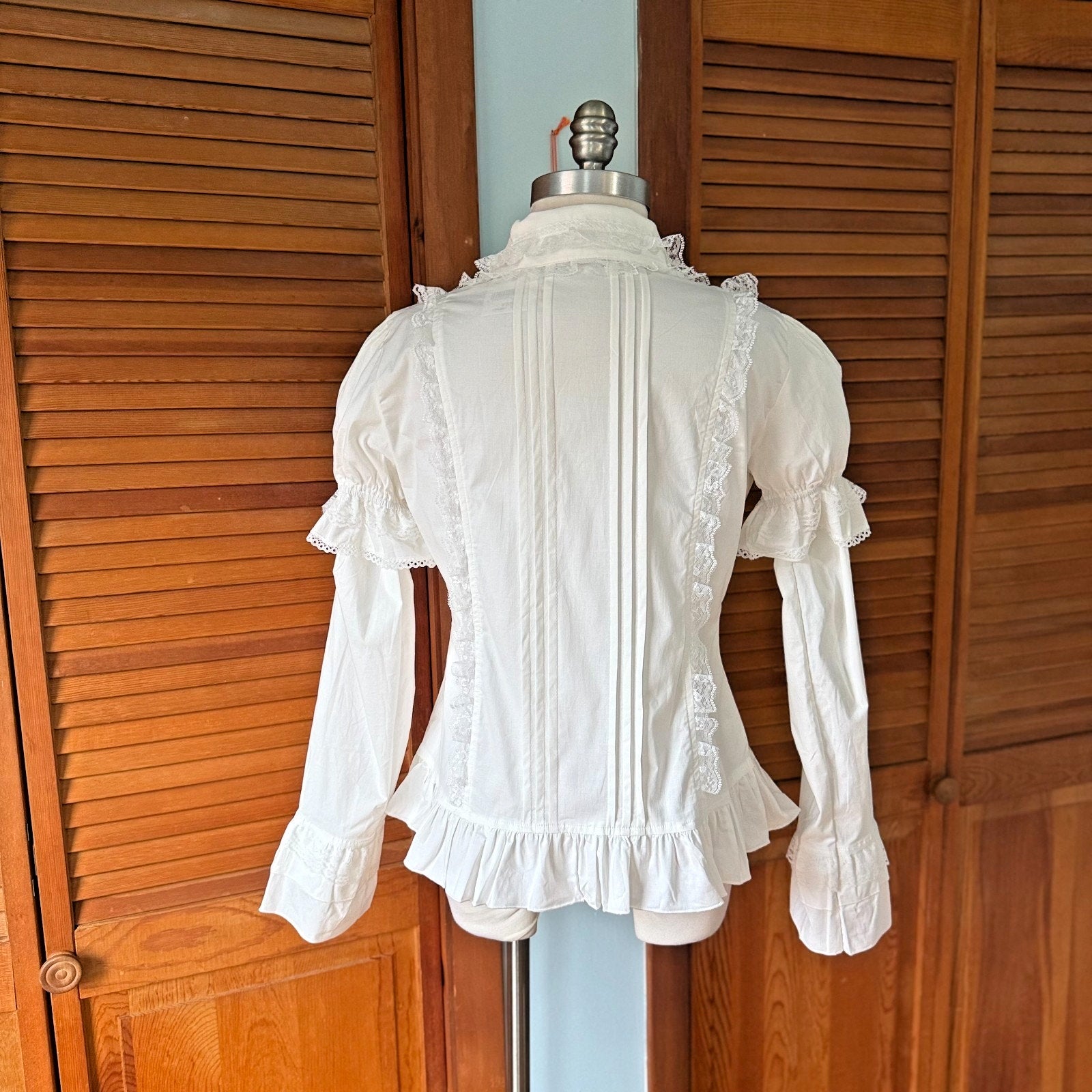 ACDC Rag Gothic Lolita EGL Aristocrat White Bow Ruffle Transformer Shirt