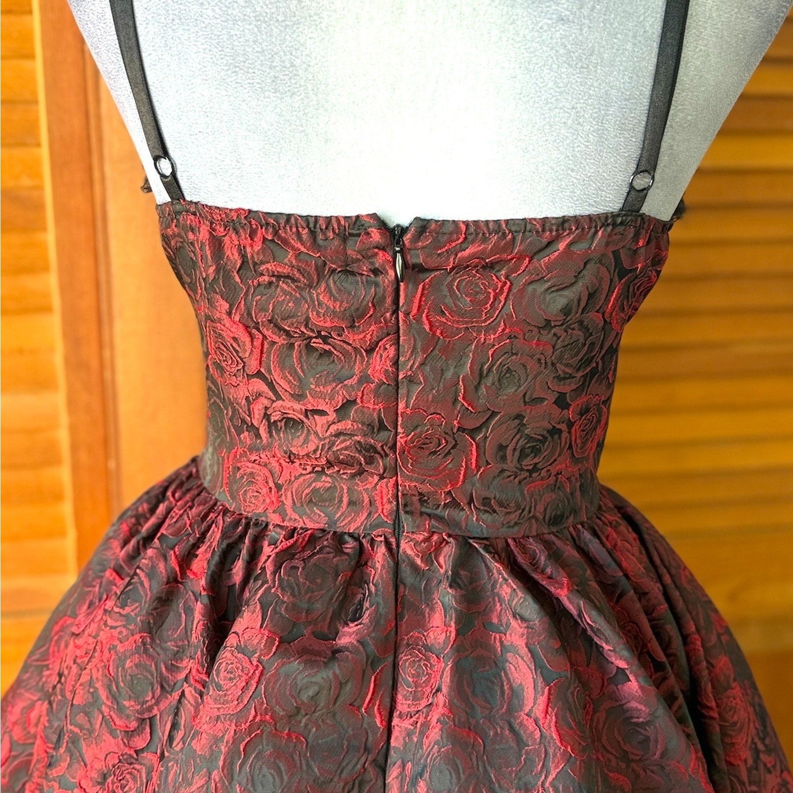 Gothic Victorian Vampire EGL Dark Fairycore Blood Roses Mini Dress + Petticoat