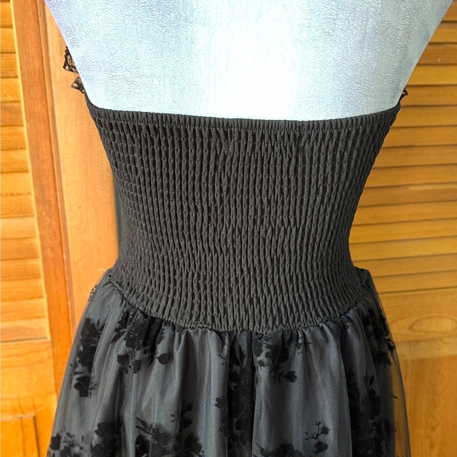 Gothic Victorian Vkei Dark Fairycore The Fairest Fairy Black Lace Over Dress