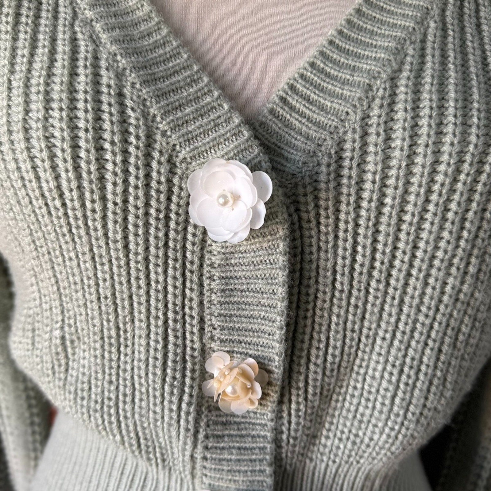 Liz Lisa J-Fashion Jirai Kei Himekaji Fairycore Green Flower Button Sweater Top