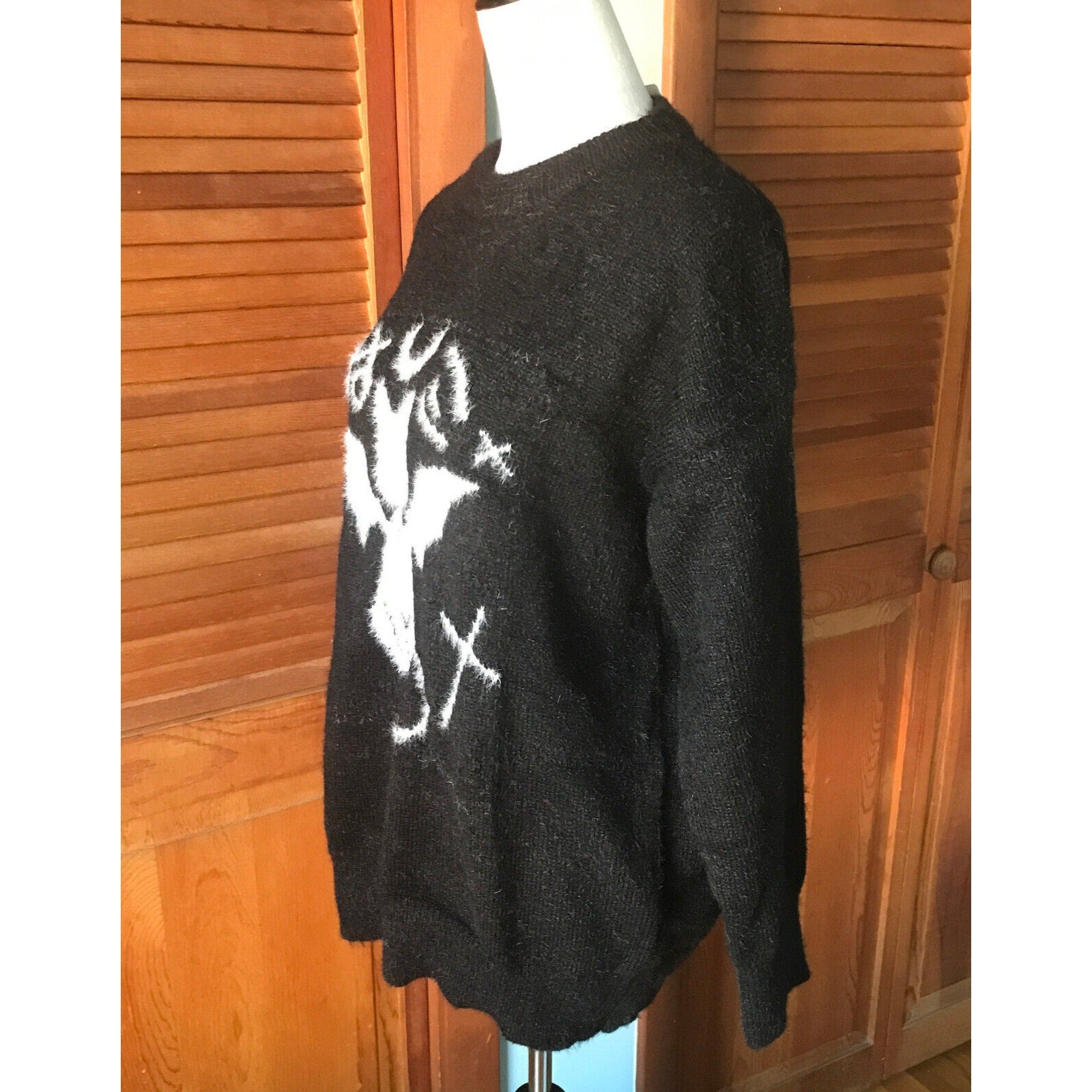 Gothic Lolita EGL Visual Kei Jirai Kawaii Black White Neko Cat Angel Sweater M