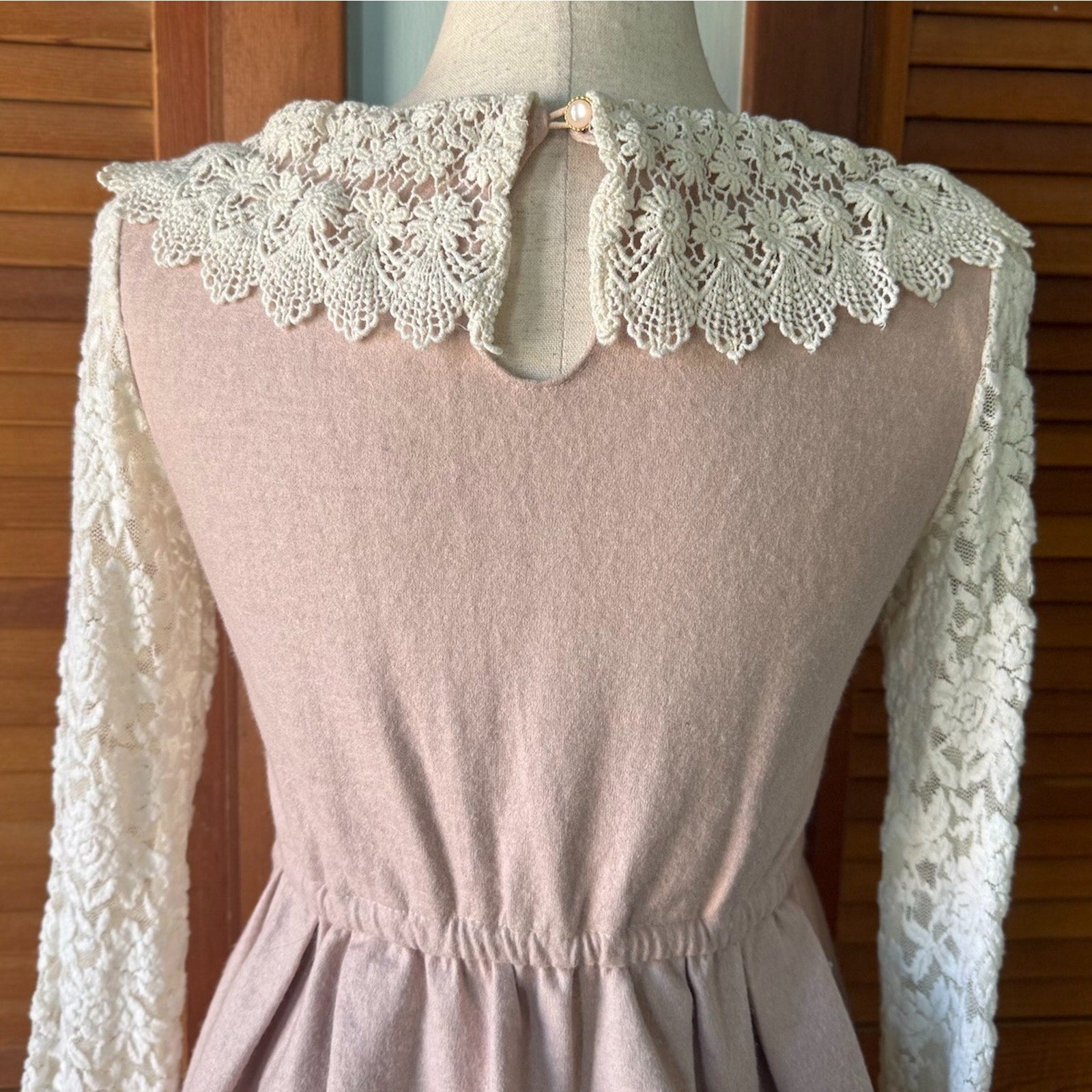 Liz Lisa J-Fashion Kawaii Jirai Gyaru Dollcore Pink White Lace Bow Tunic Dress S