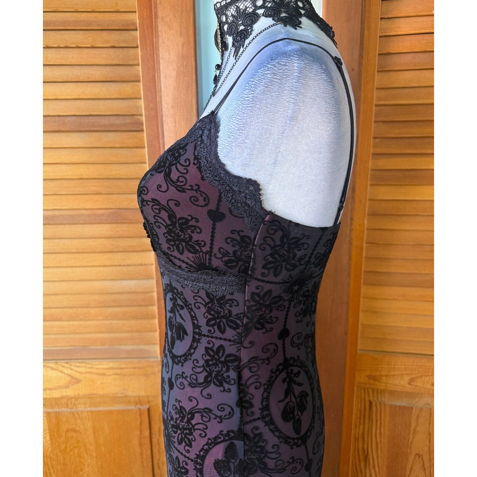 Gothic Victorian My Perfect Love Garden Goth Black Red Mermaid Summer Dress