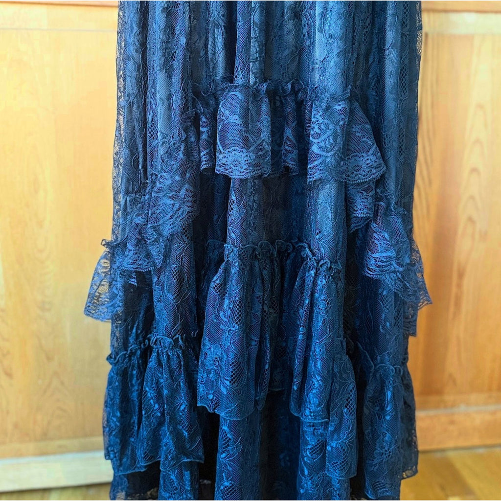 Dark in Love Gothic Victorian Vampire Vkei Black Lace & Ruffle Skirt XS-XL