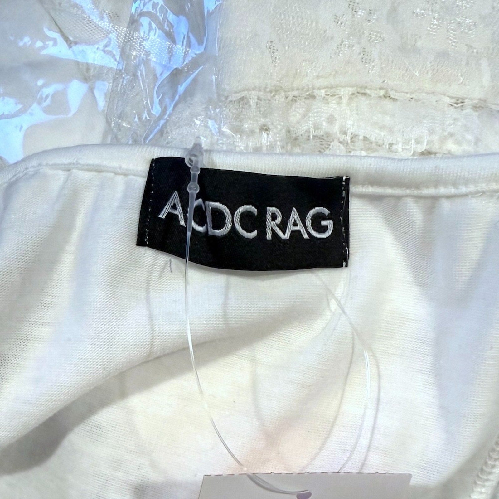 ACDC Rag J-fashion Gyaru Harajuku Dollcore Himekaji White Lace Up Cross Top