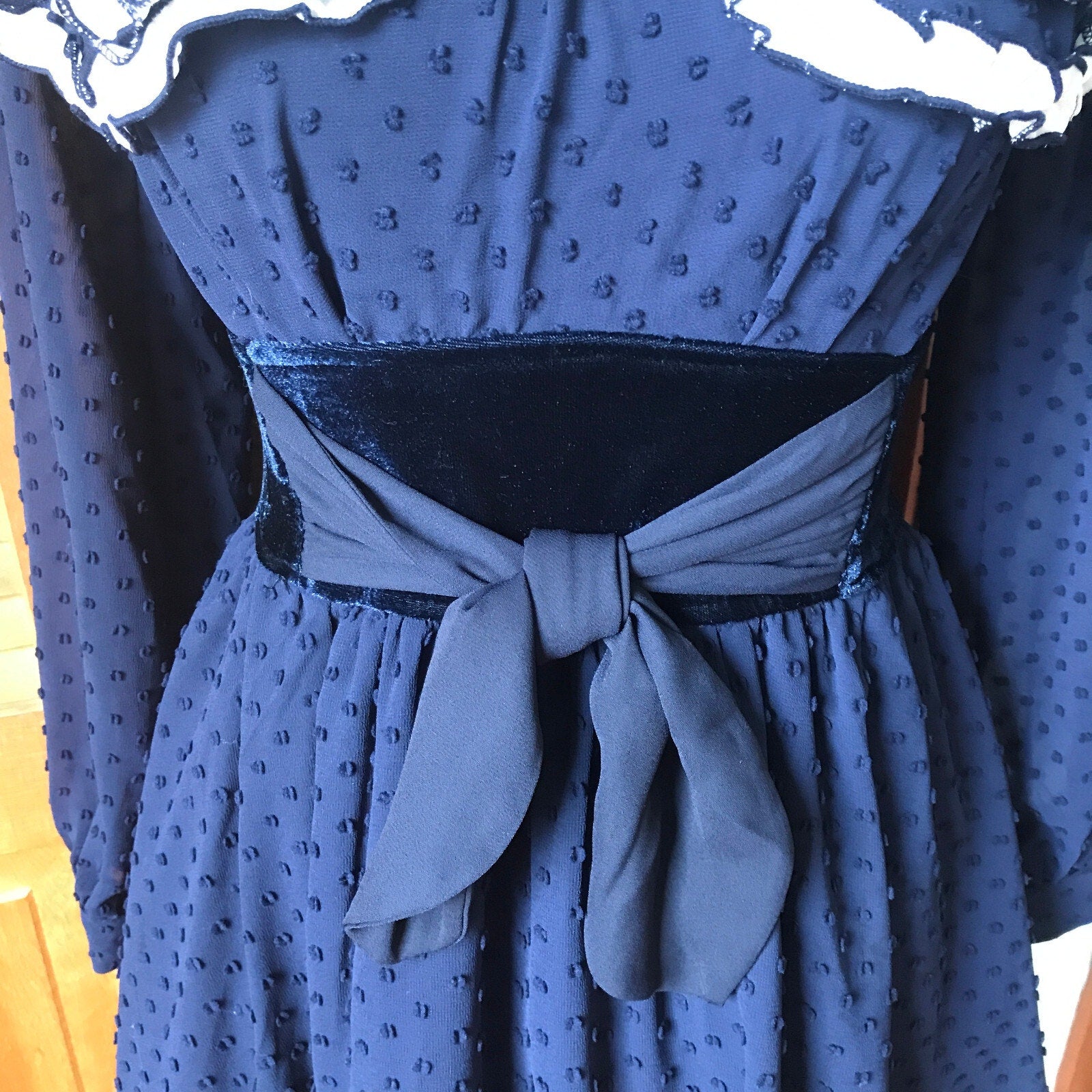 Liz Lisa Style Blue & White Lolita Kawaii Ruffle & Bows Dress w/ Choker S