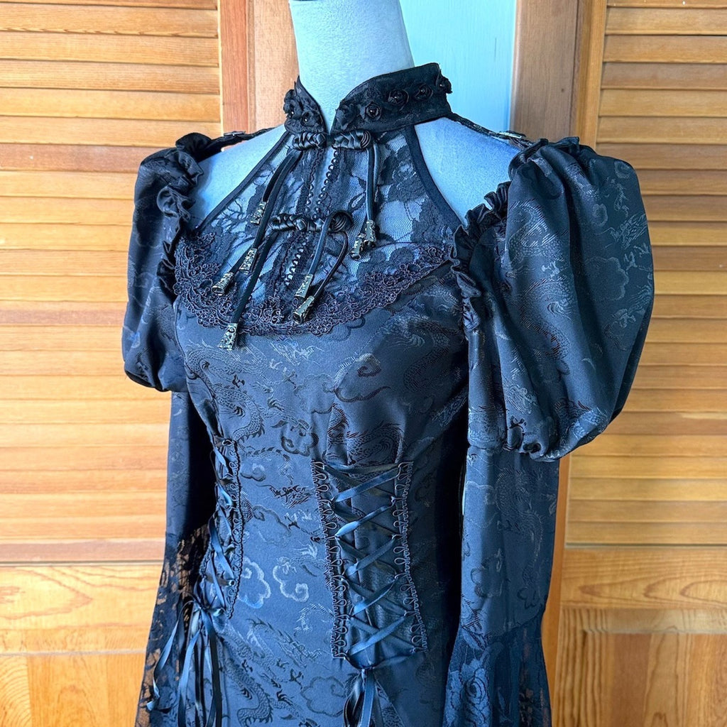 Devil Fashion Gothic Victorian Vkei Witchcore Dragon Mistress Pixie Hem Dress