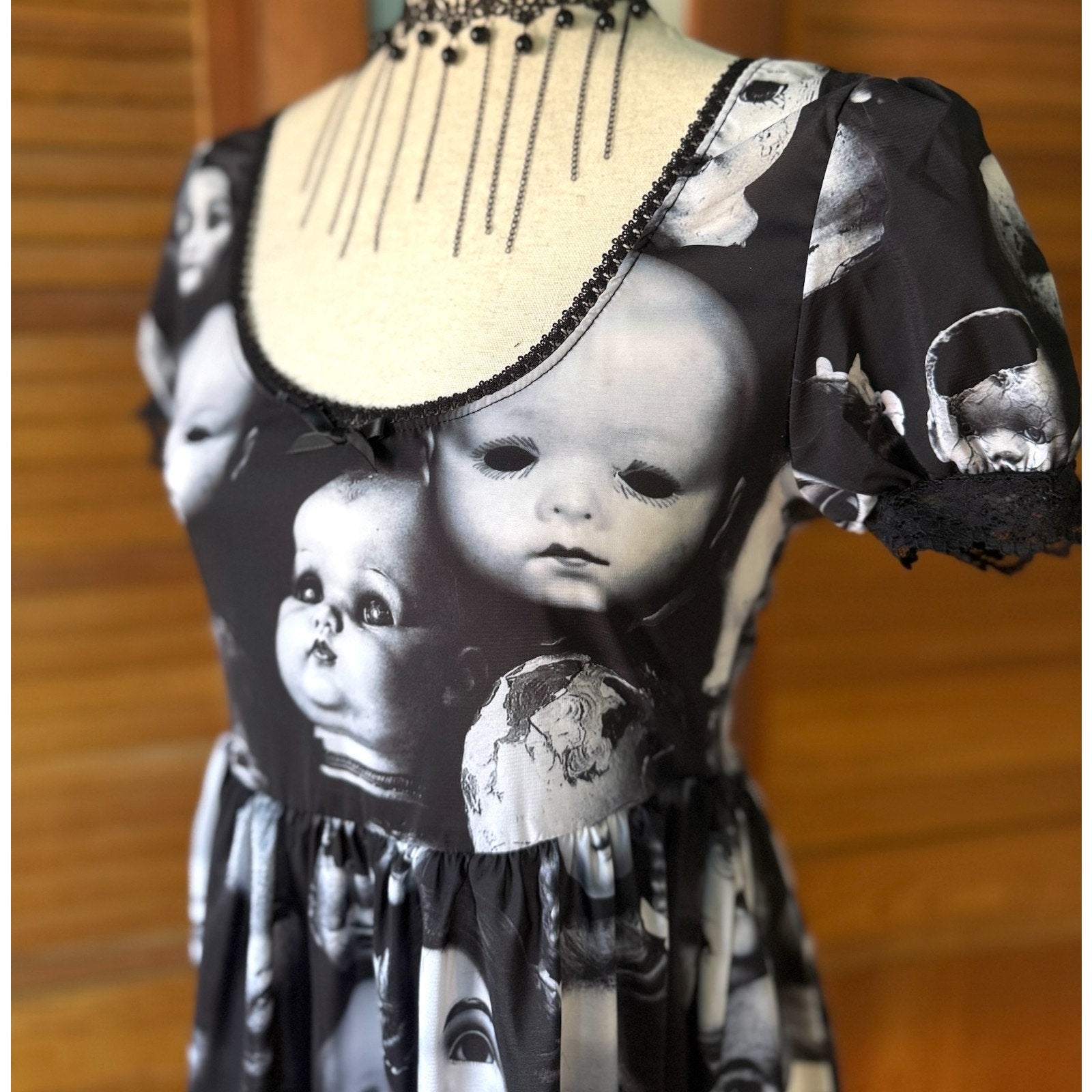 Dolls Kill Goth Punk Lolita EGL Wayward Souls Broken Dolly Mini Dress