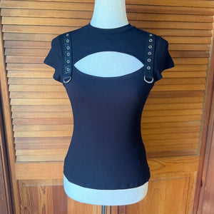 Killstar Goth Punk Emo Dark Fairycore Shoulder Straps Trudy Keyhole Top