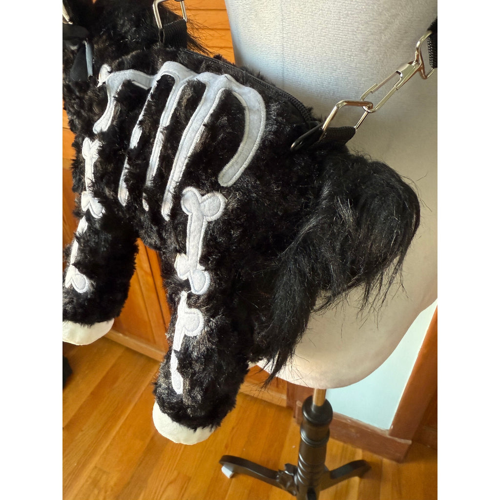 Gothic Lolita EGL Punk Kawaii Black Skeleton Zombie Unicorn Plushie Bag