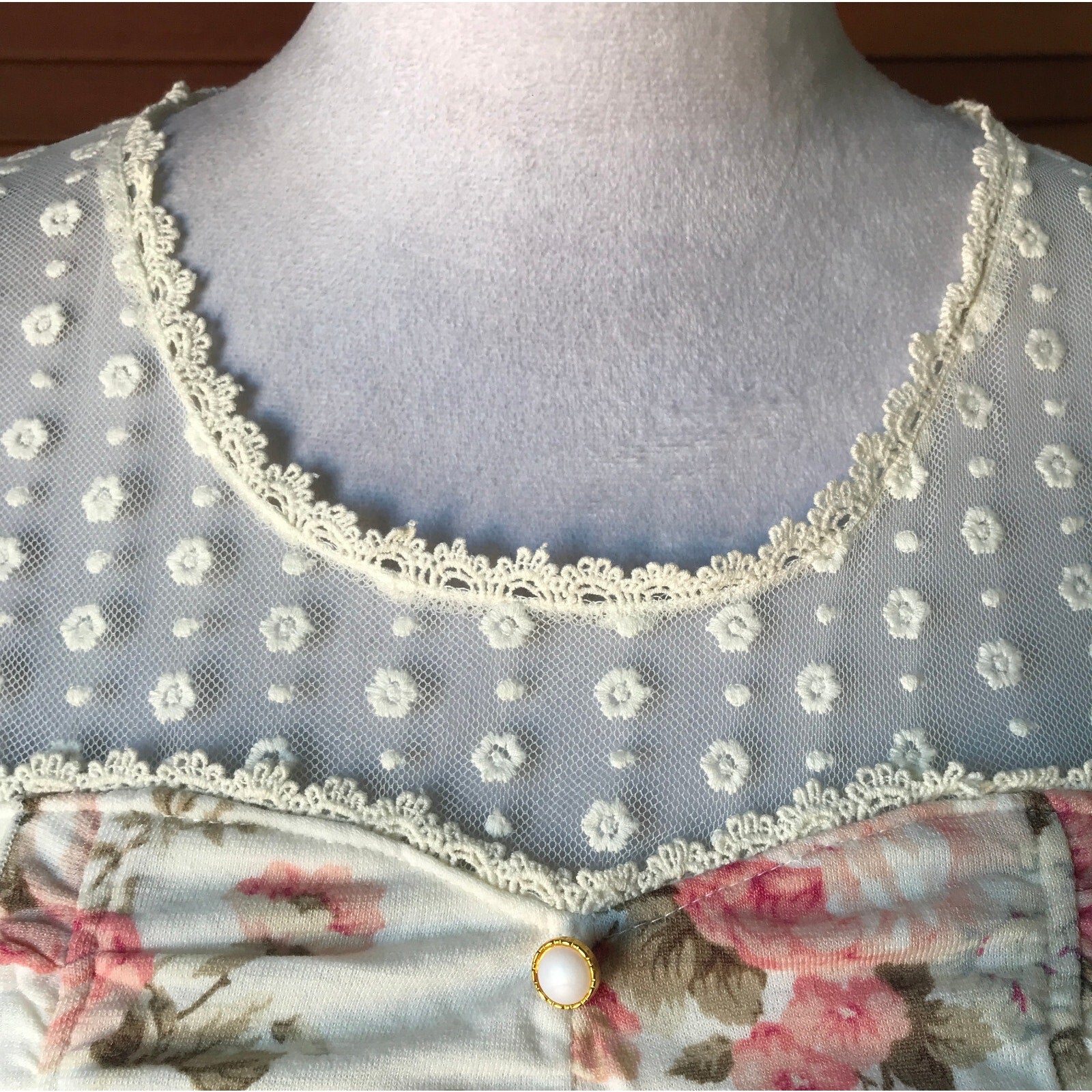 Liz Lisa Style Victorian Lolita Kawaii J-fashion White Pink Rose Peplum Top S
