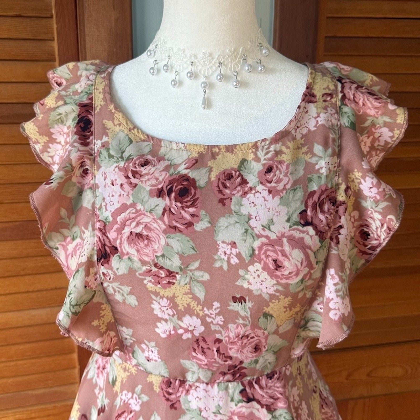 Liz Lisa J-fashion Lolita Gyaru Himekaji Dollcore Dusty Pink Rose Dress XS