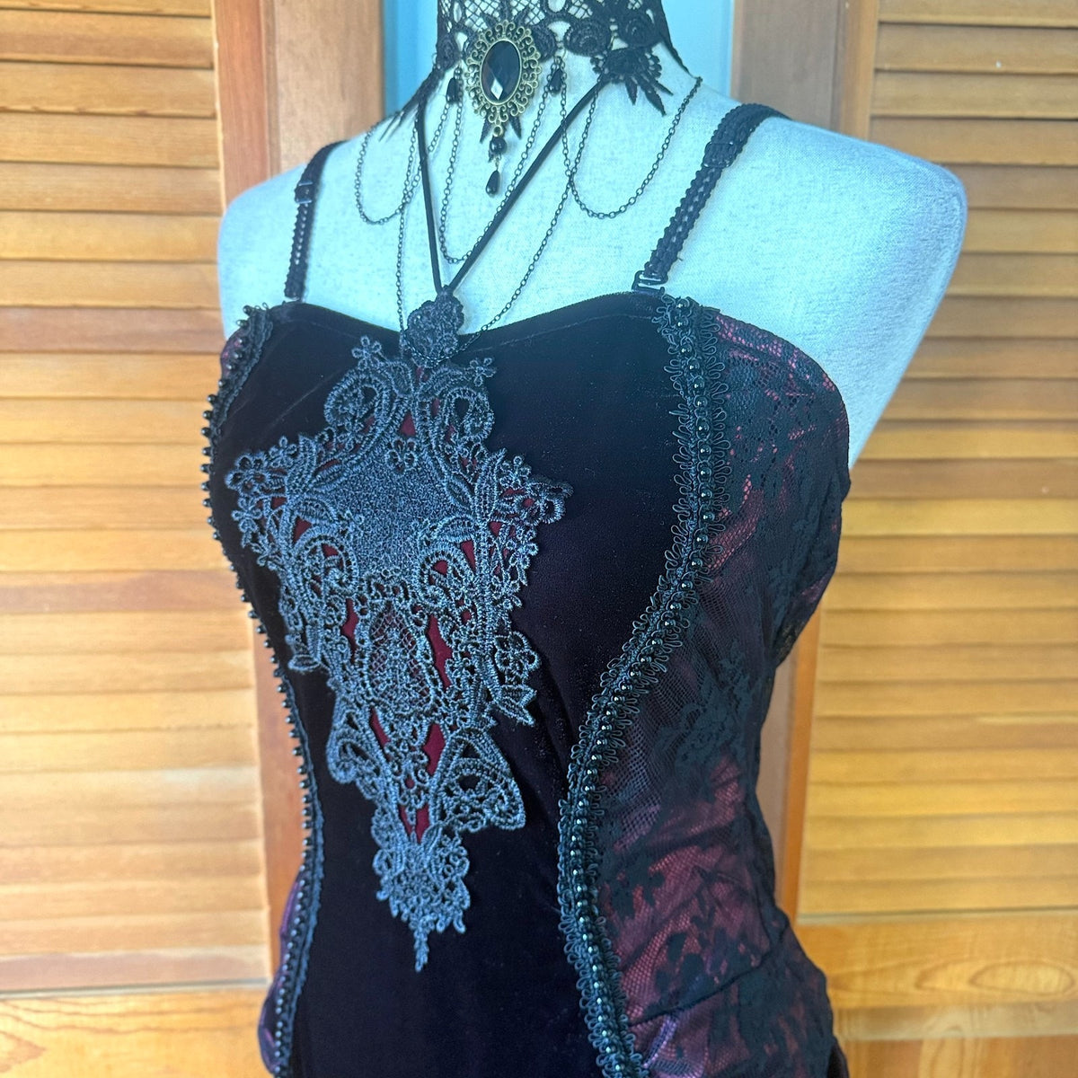 Devil Fashion Gothic Victorian Vampire Bloody Garden of Delight Gown Dress