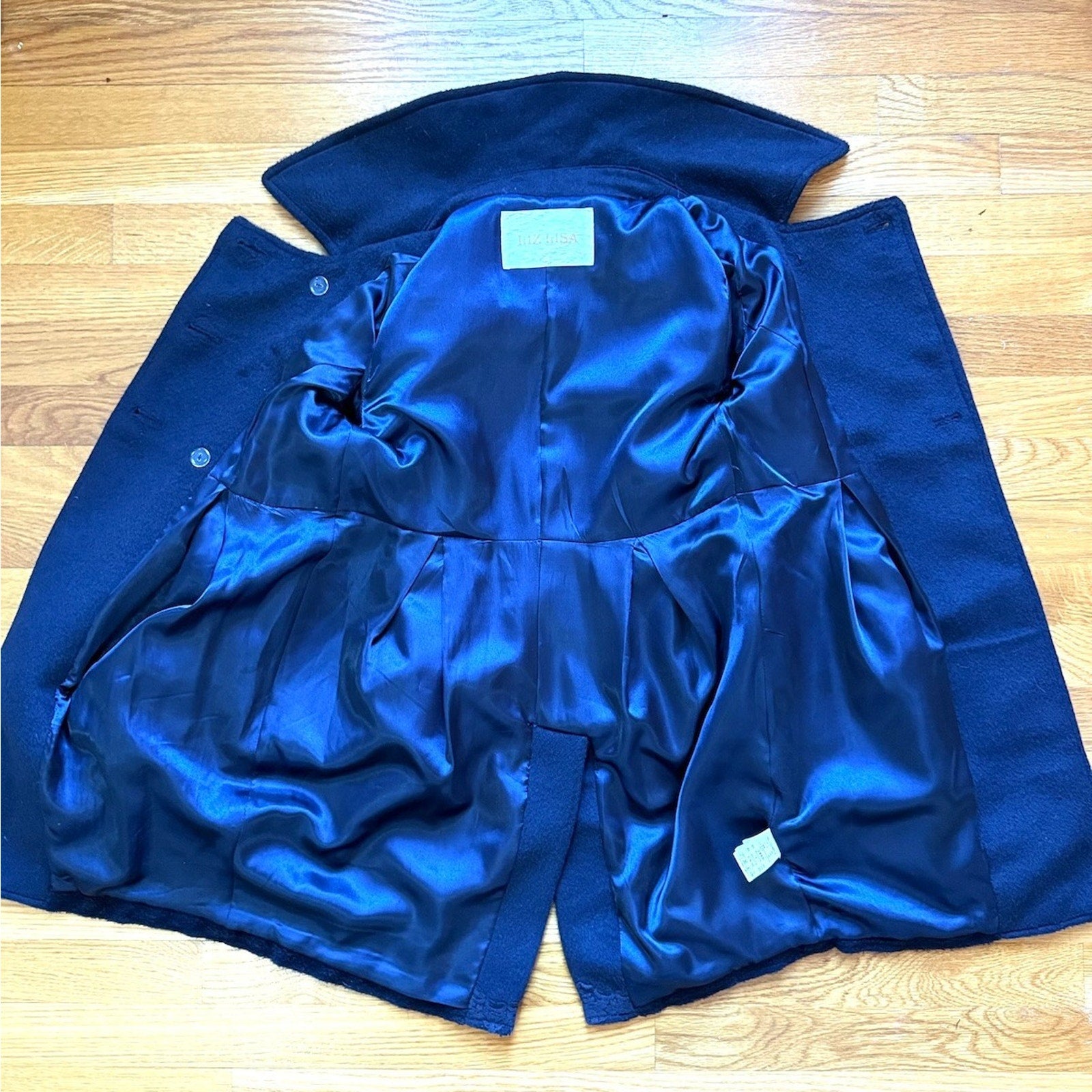 Liz Lisa J-Fashion Gyaru Kawaii EGL Dollcore Dark Blue Wool Blend Coat 0 XS