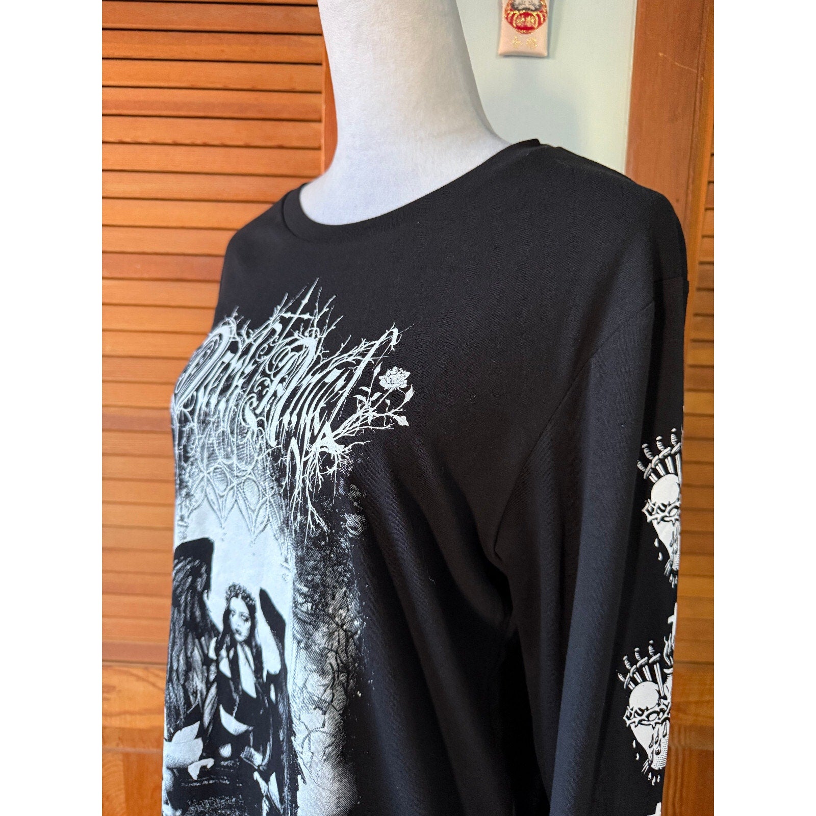 Dolls Kill Gothic Punk Victorian Fallen Angel Unisex Long Sleeve Tee Mini Dress