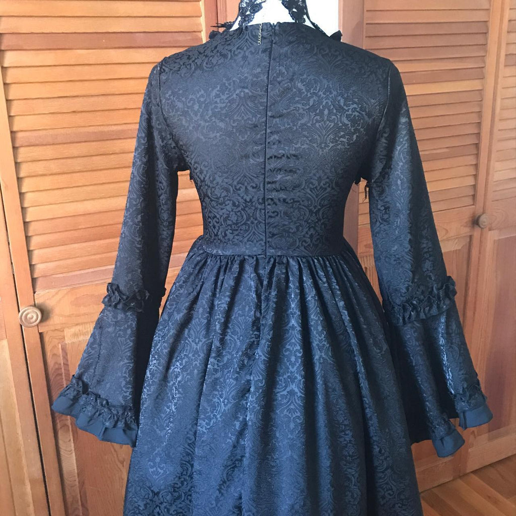 Dark Marie Antoinette Gothic Lolita Victorian Cosplay Gown w/ Bows