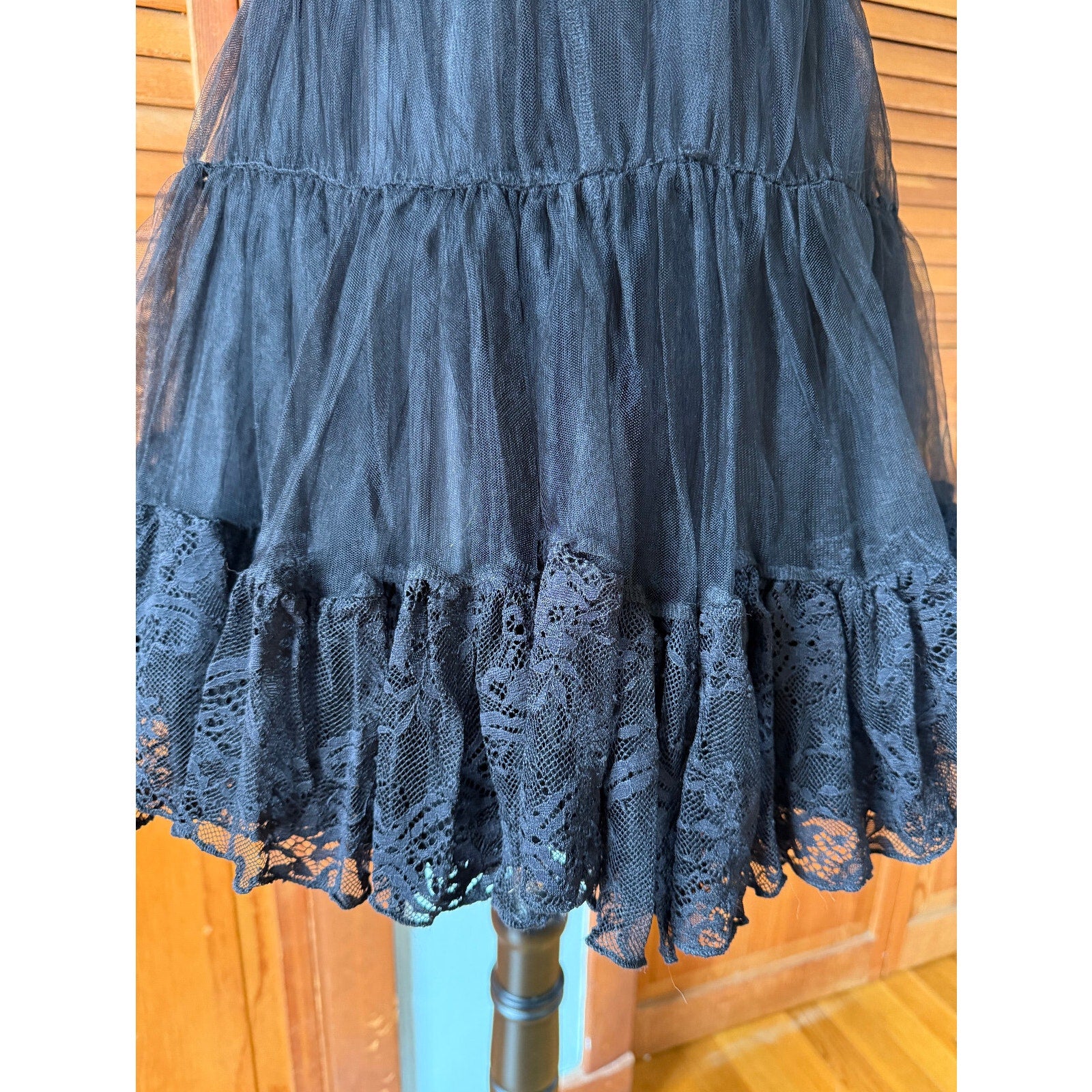 Killstar Gothic Lolita Victorian Coquette Black Lace & Bow Short Dress XS